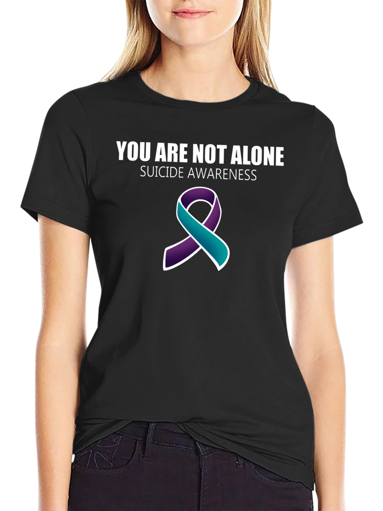 Suicide Awareness Ribbon Graphic Tee