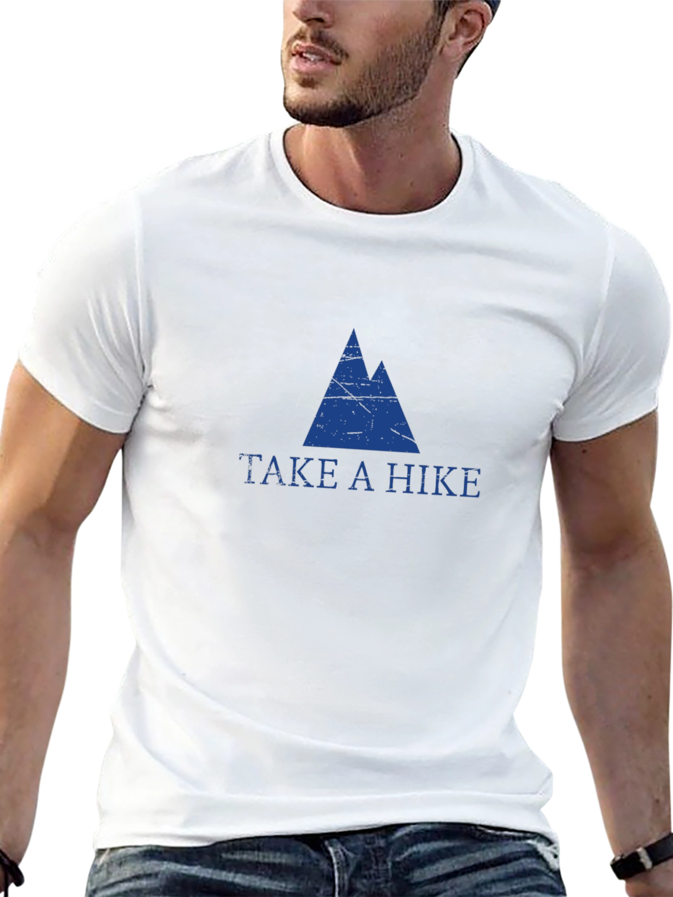 Mens Black Take a Hike Graphic T-Shirt