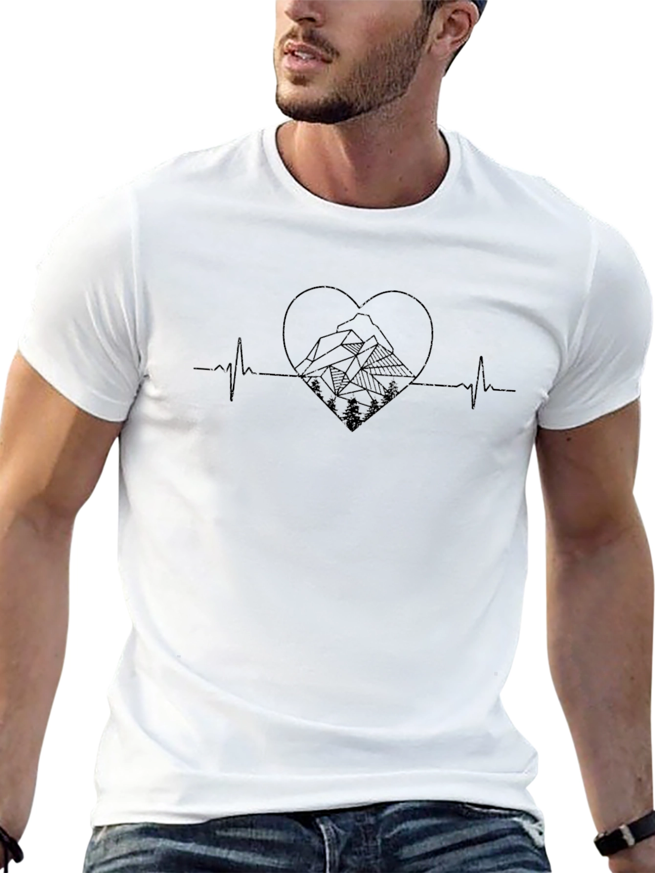 Mountain Heartbeat T-Shirt - Nature Lover Tee