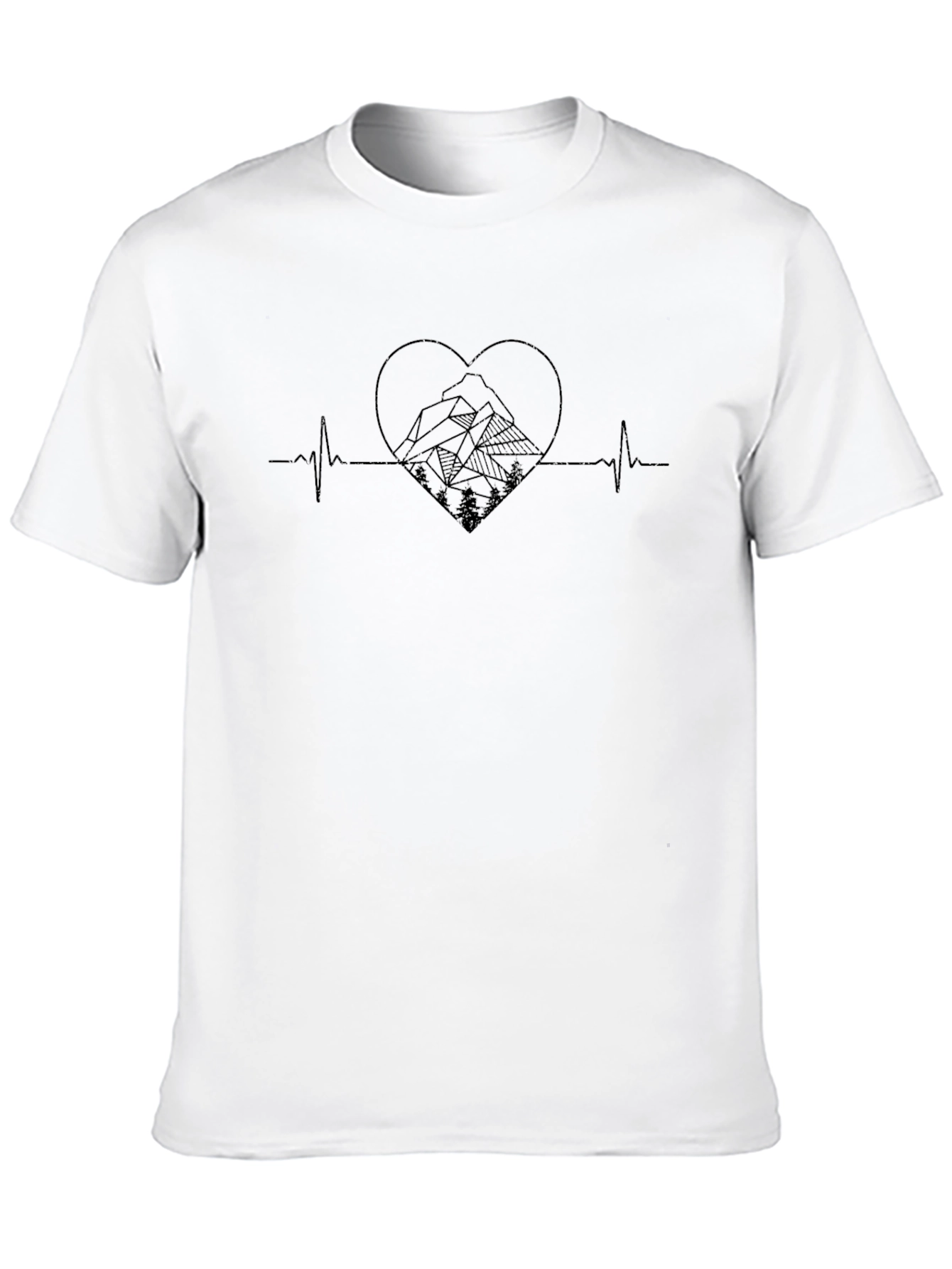 Mountain Heartbeat T-Shirt - Nature Lover Tee