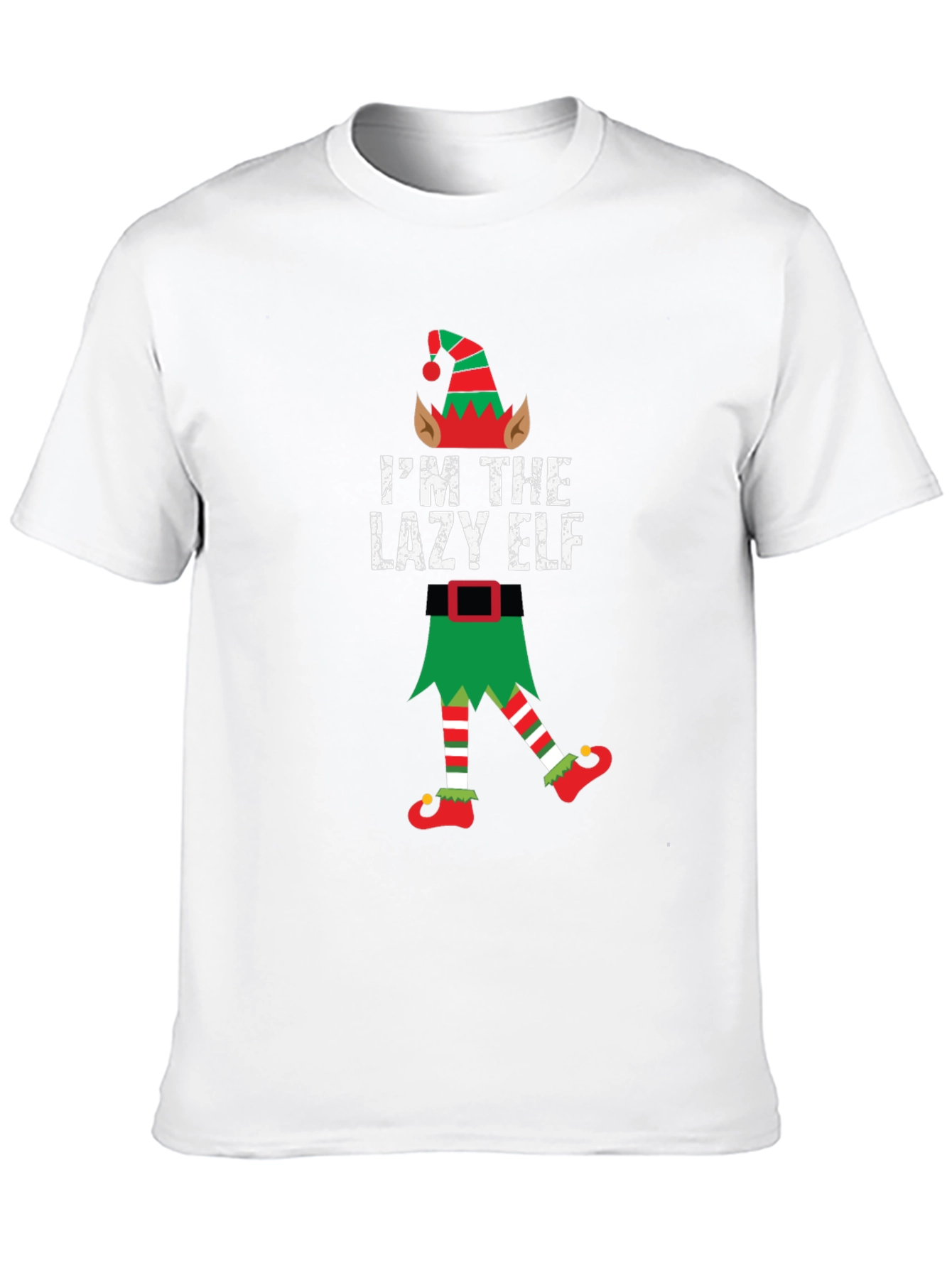 Lazy Elf Christmas T-Shirt Funny Holiday Tee