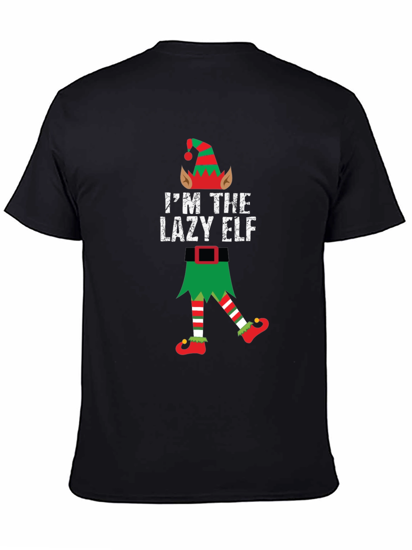 Lazy Elf Christmas T-Shirt Funny Holiday Tee