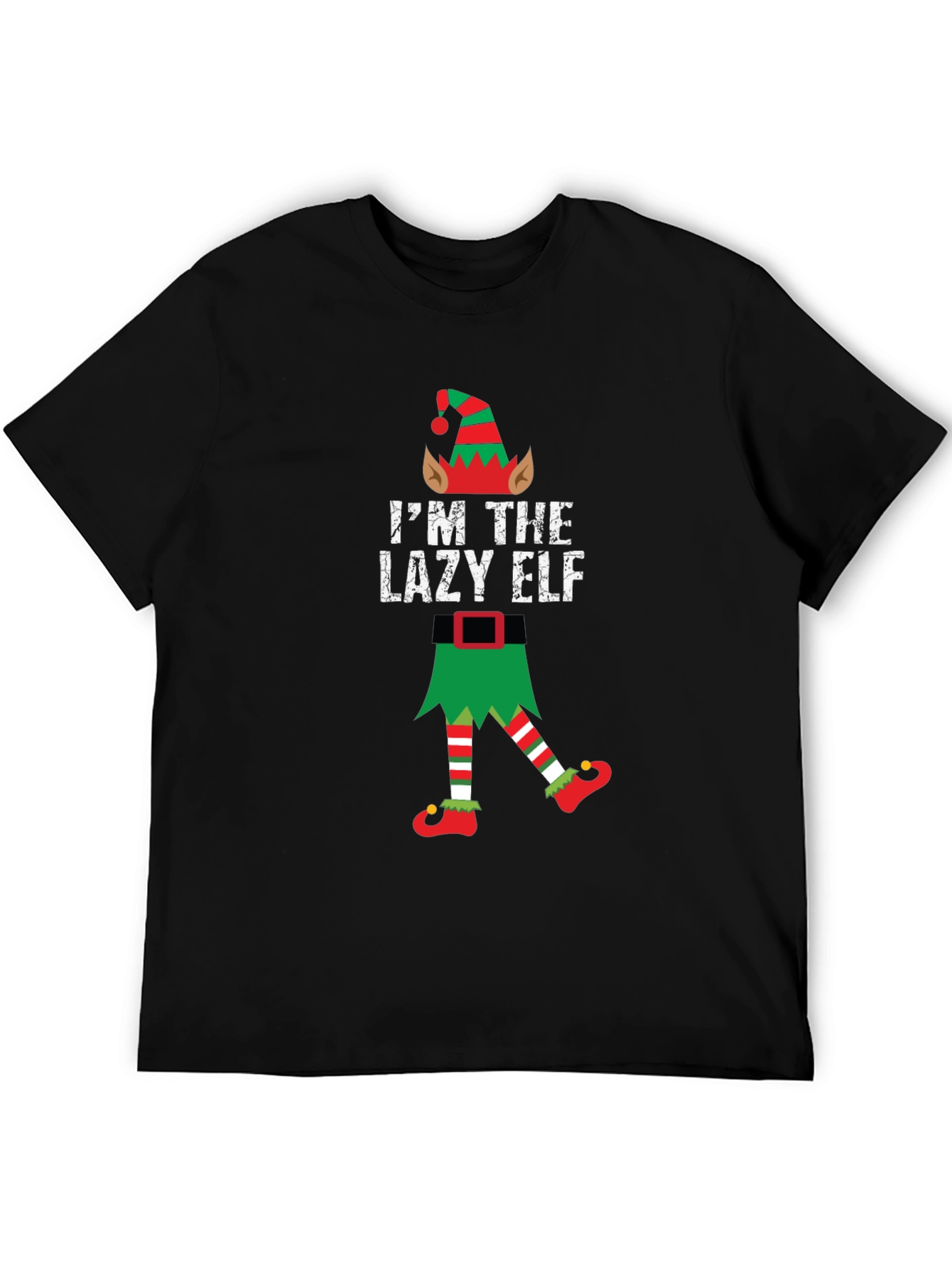 Lazy Elf Christmas T-Shirt Funny Holiday Tee