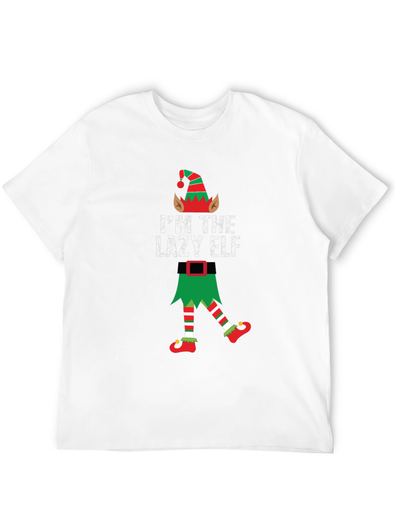 Lazy Elf Christmas T-Shirt Funny Holiday Tee