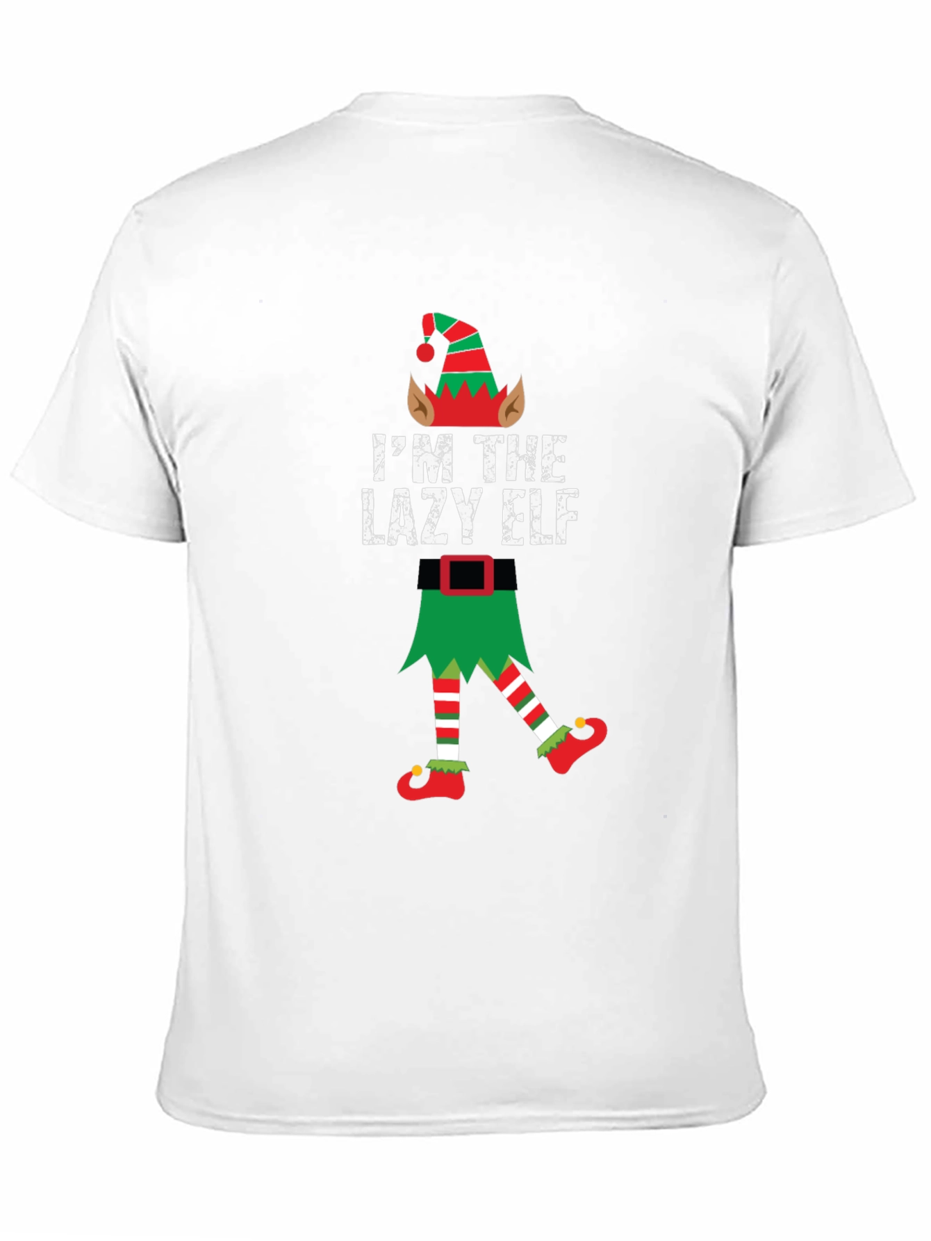 Lazy Elf Christmas T-Shirt Funny Holiday Tee