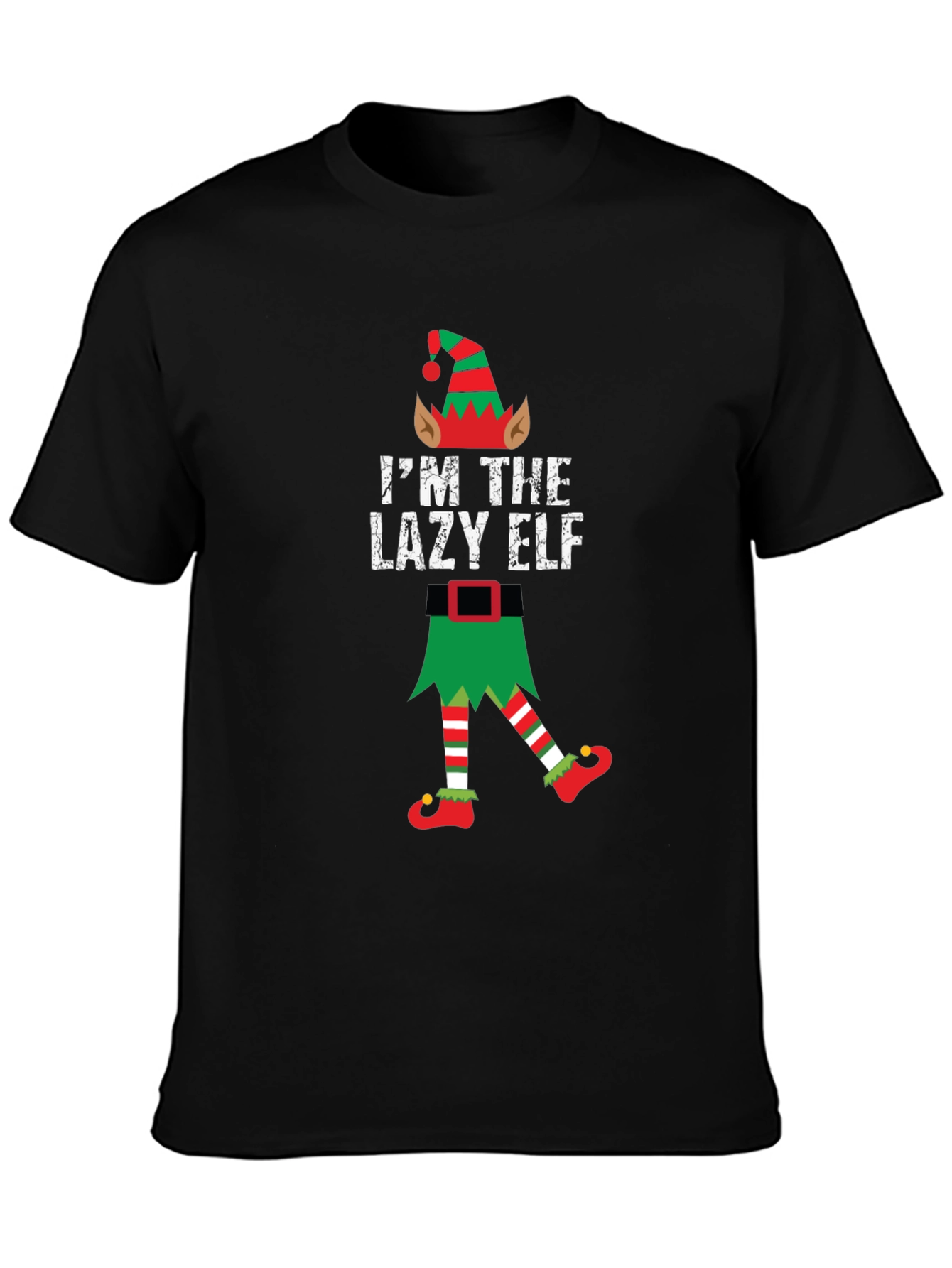 Lazy Elf Christmas T-Shirt Funny Holiday Tee