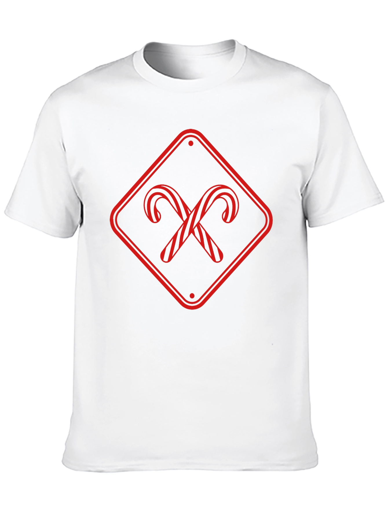Candy Cane Crossing Black T-Shirt