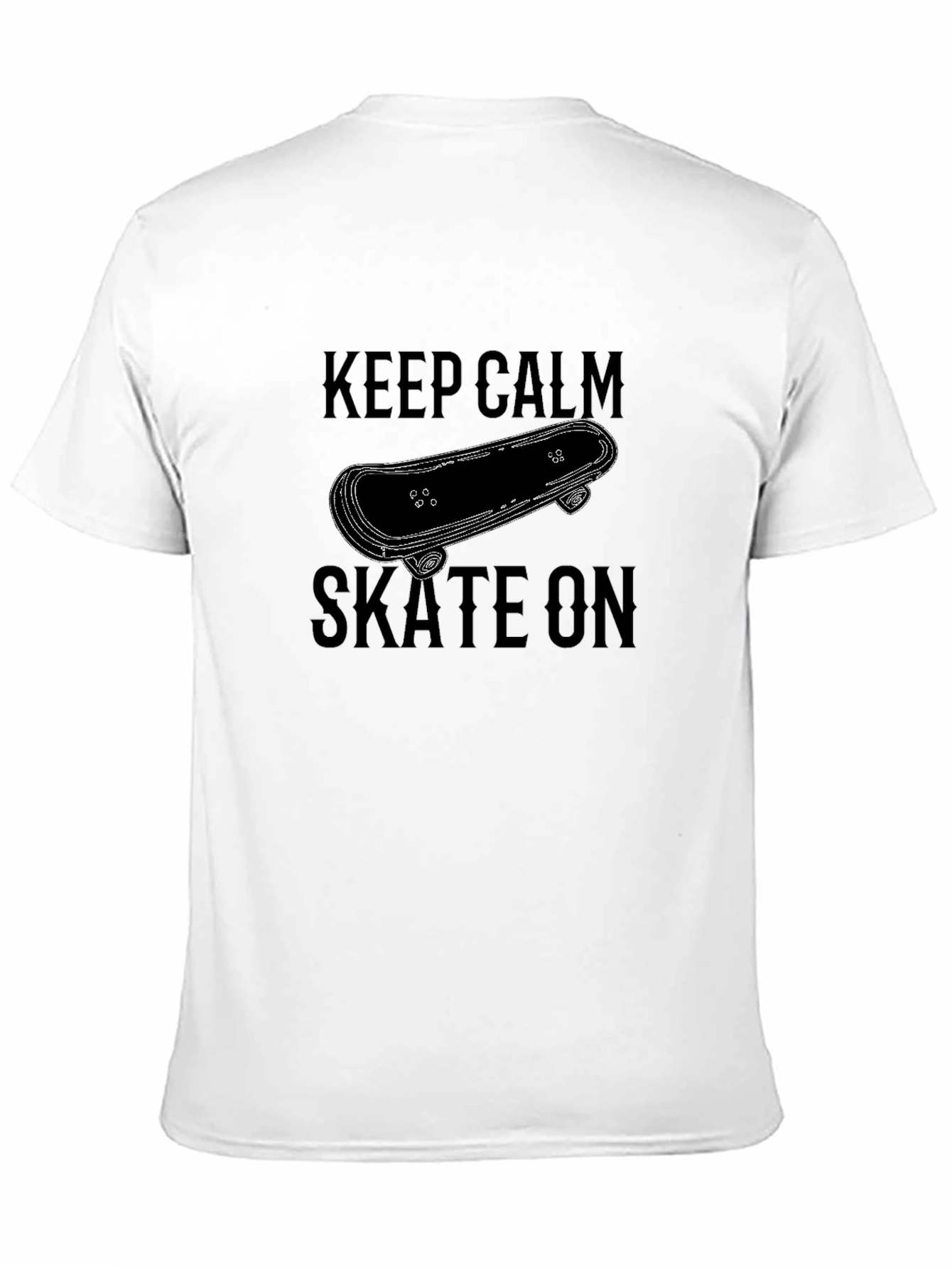 Keep Calm & Skate On Graphic T-Shirt - Black
