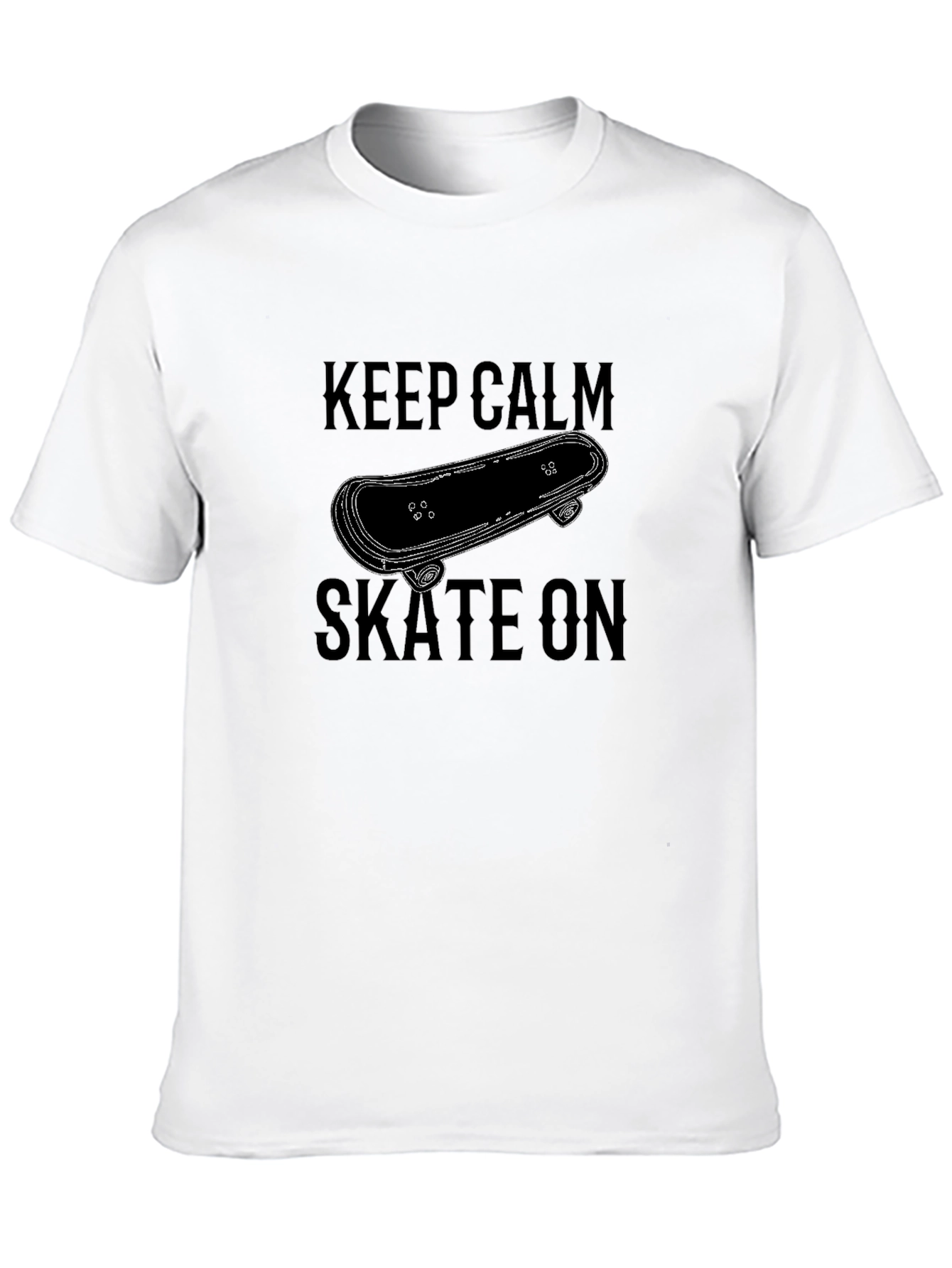 Keep Calm & Skate On Graphic T-Shirt - Black