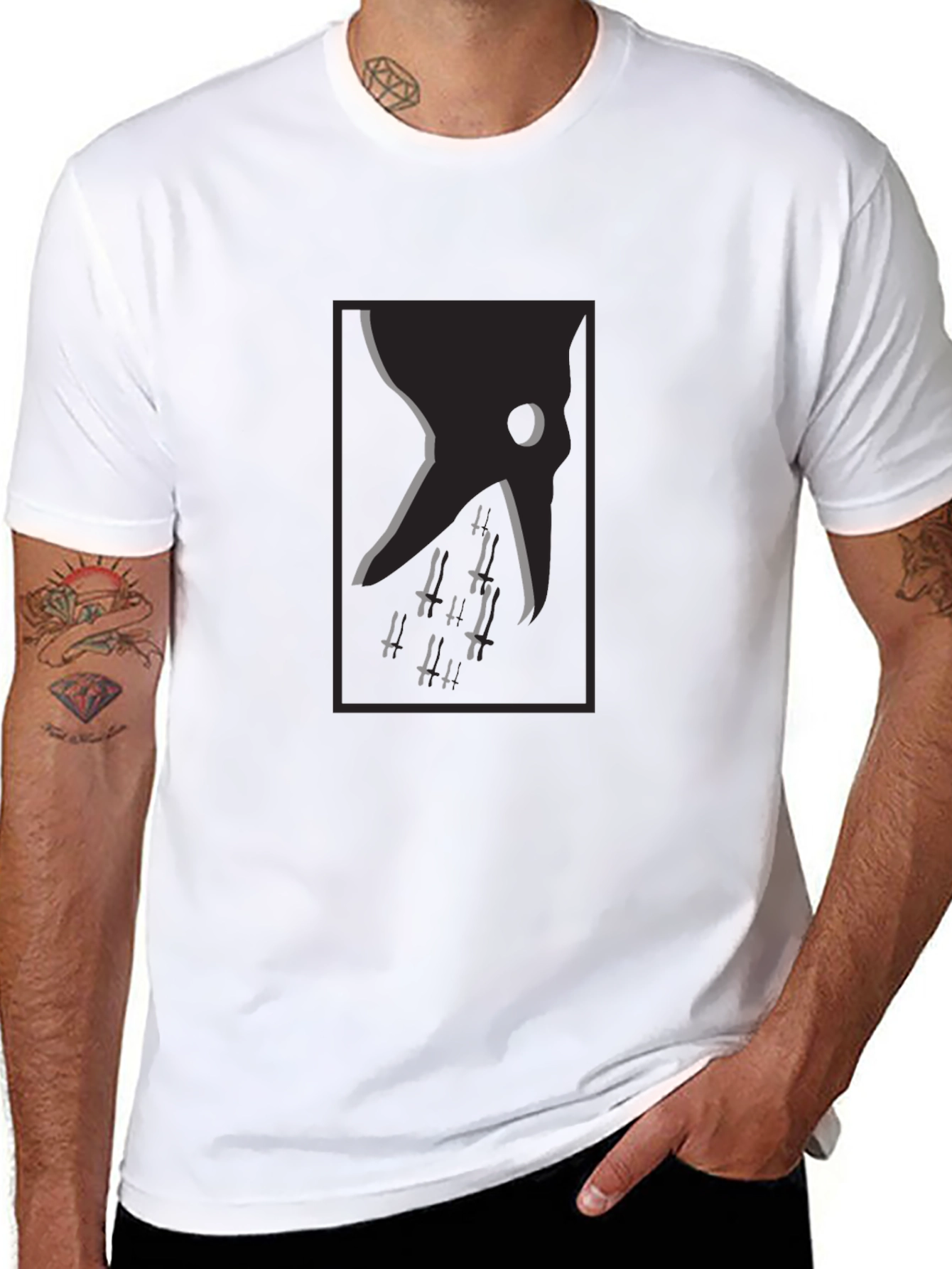 Grim Reaper Dagger Tee - Dark Aesthetic T-Shirt