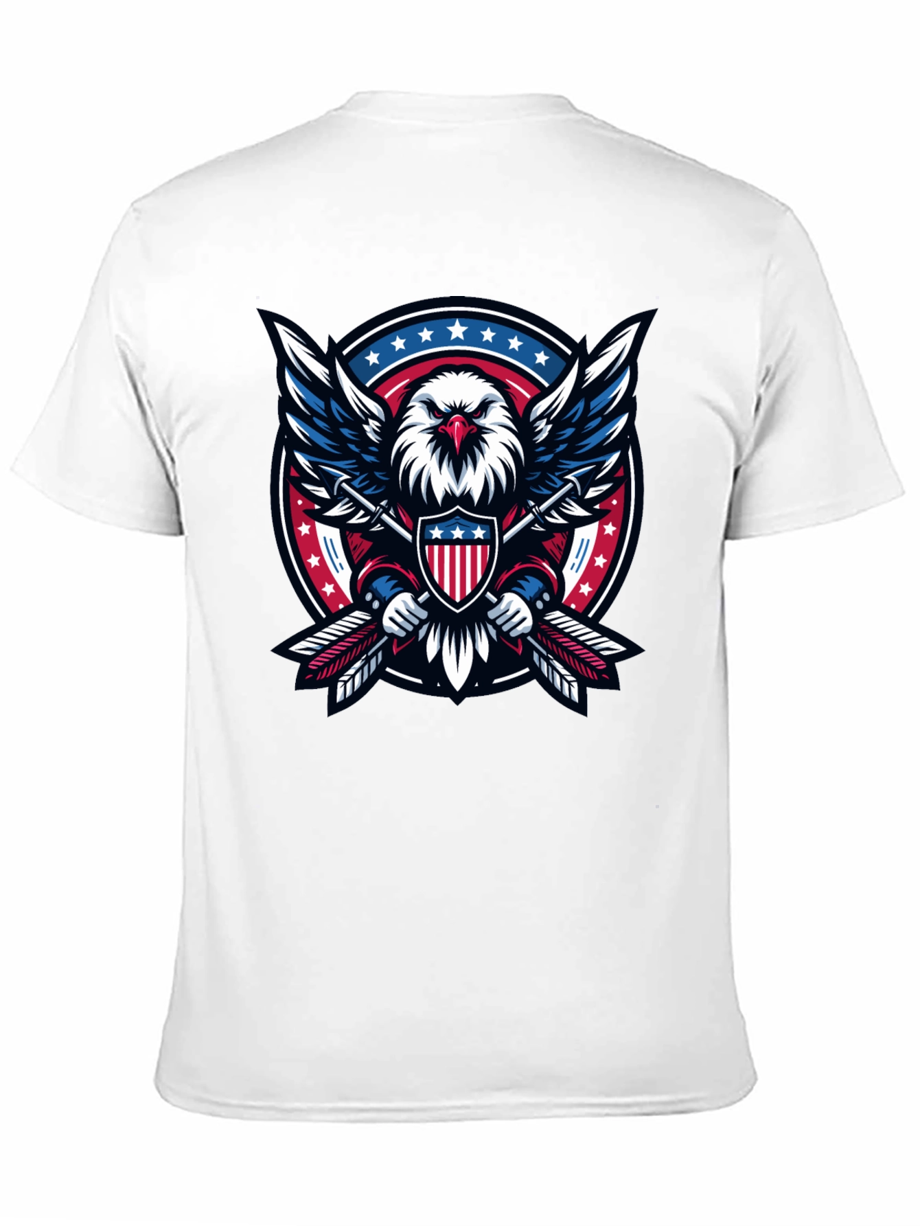 Patriotic Eagle Shield Graphic Tee - USA Pride