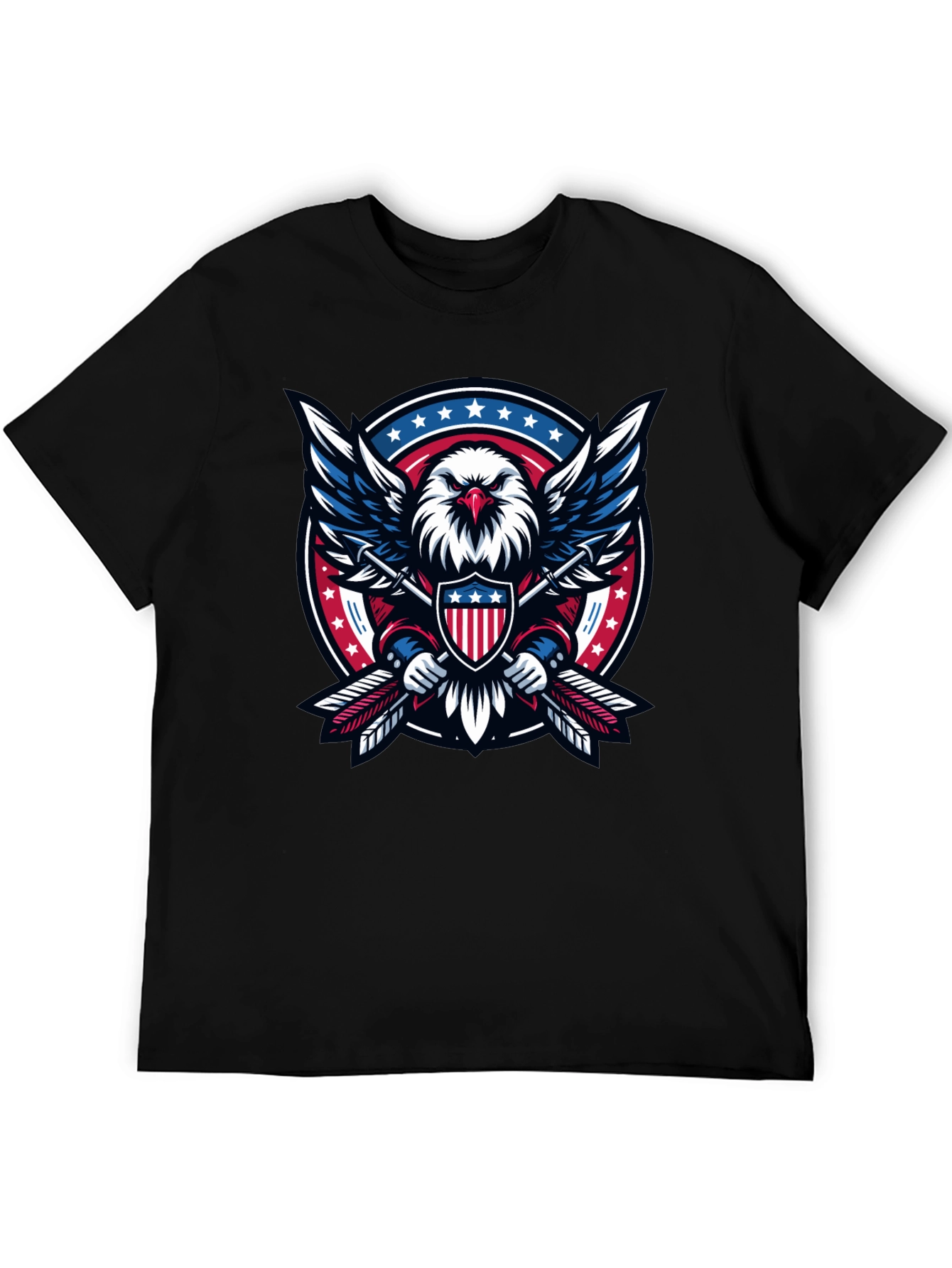 Patriotic Eagle Shield Graphic Tee - USA Pride