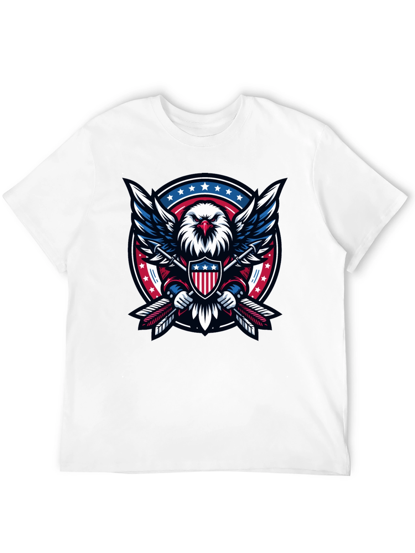 Patriotic Eagle Shield Graphic Tee - USA Pride