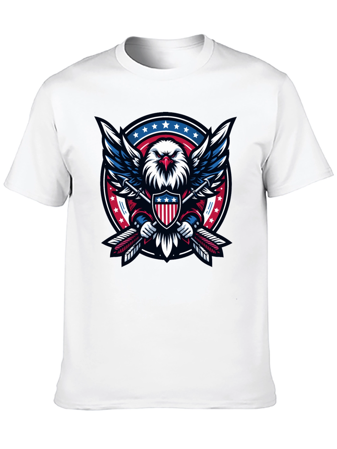 Patriotic Eagle Shield Graphic Tee - USA Pride