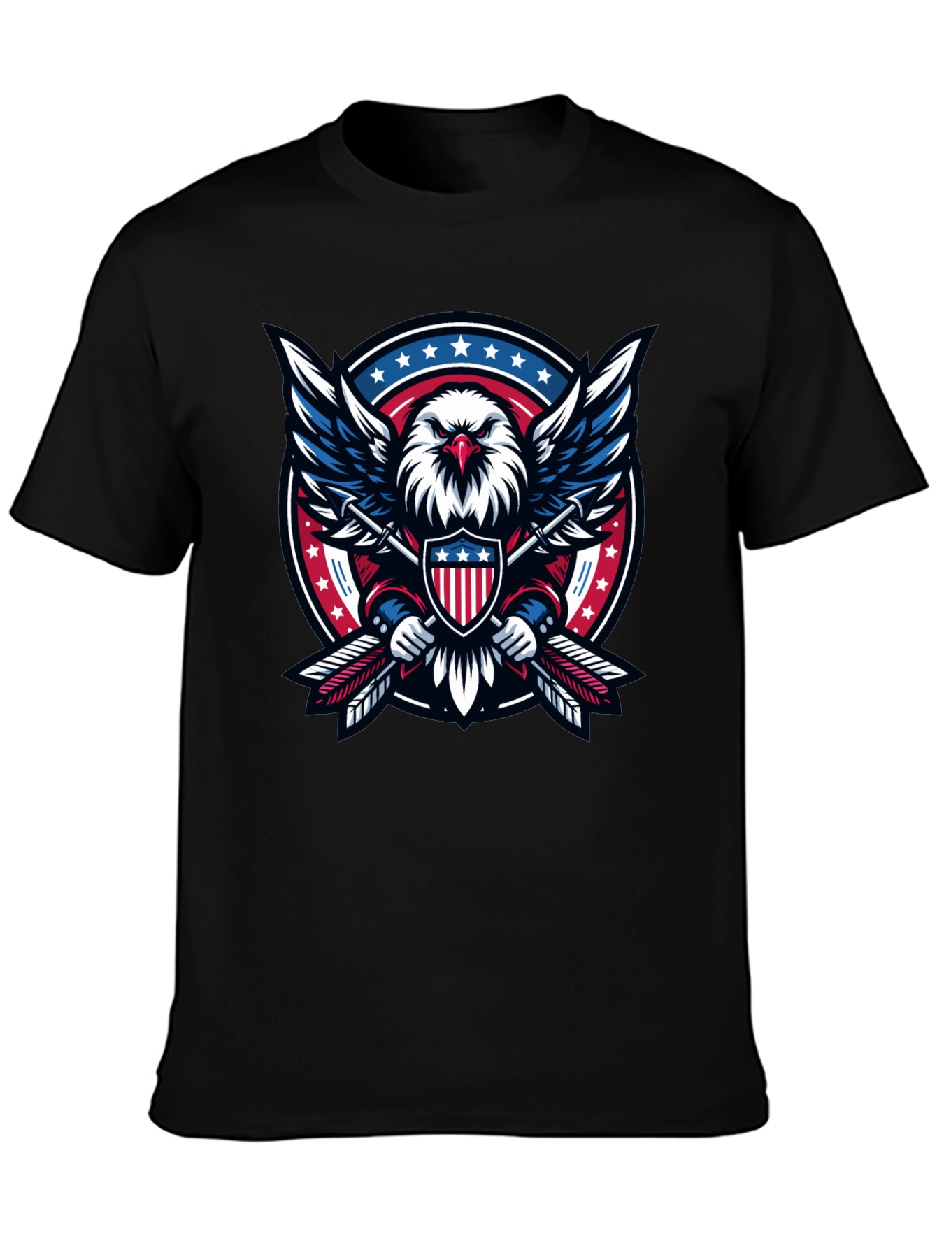 Patriotic Eagle Shield Graphic Tee - USA Pride