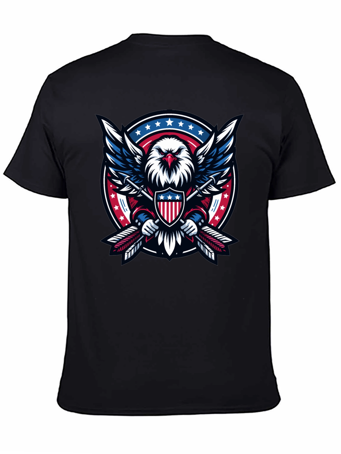 Patriotic Eagle Shield Graphic Tee - USA Pride