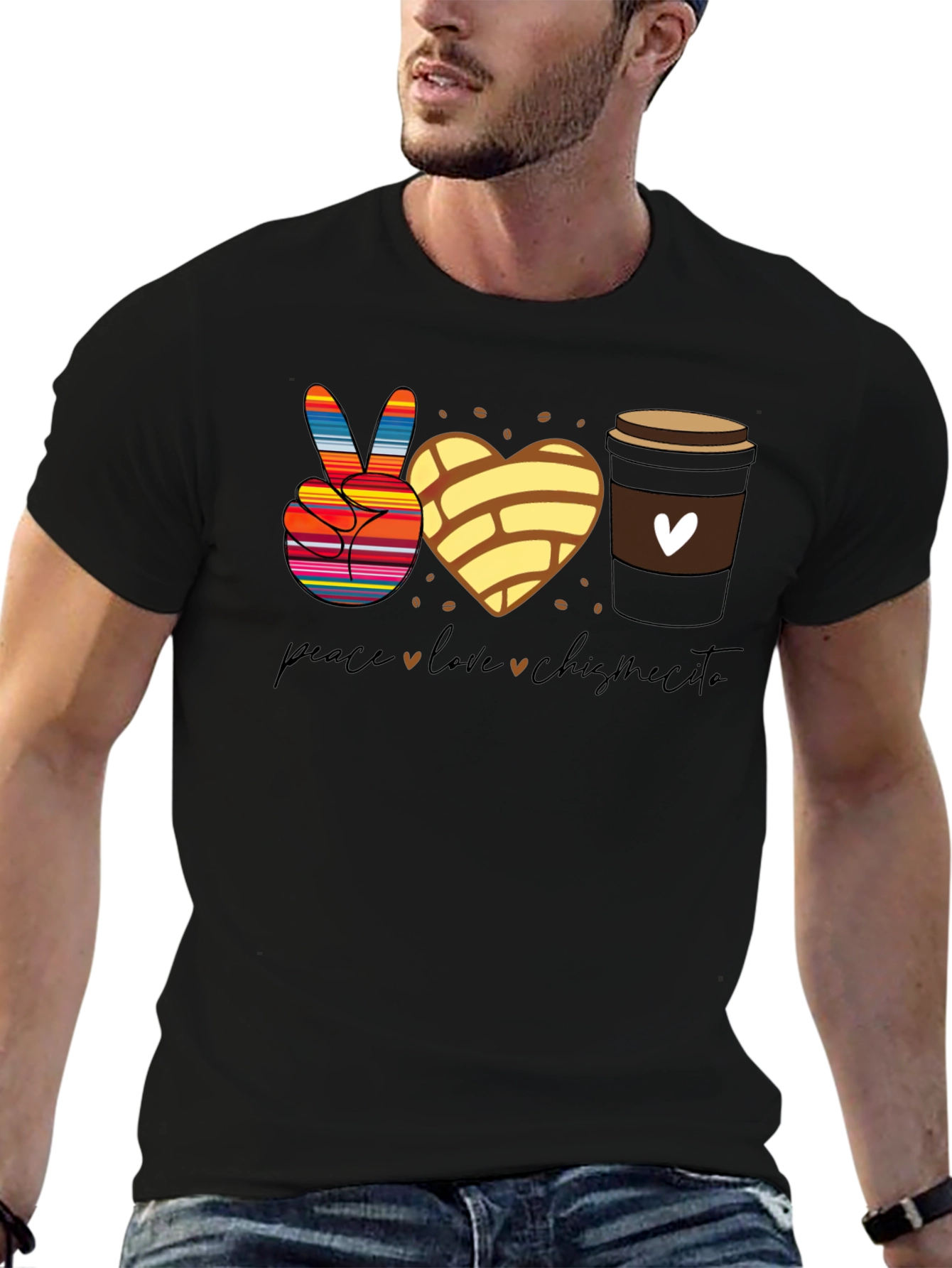Peace Love Chismecito Shirt - Concha & Coffee