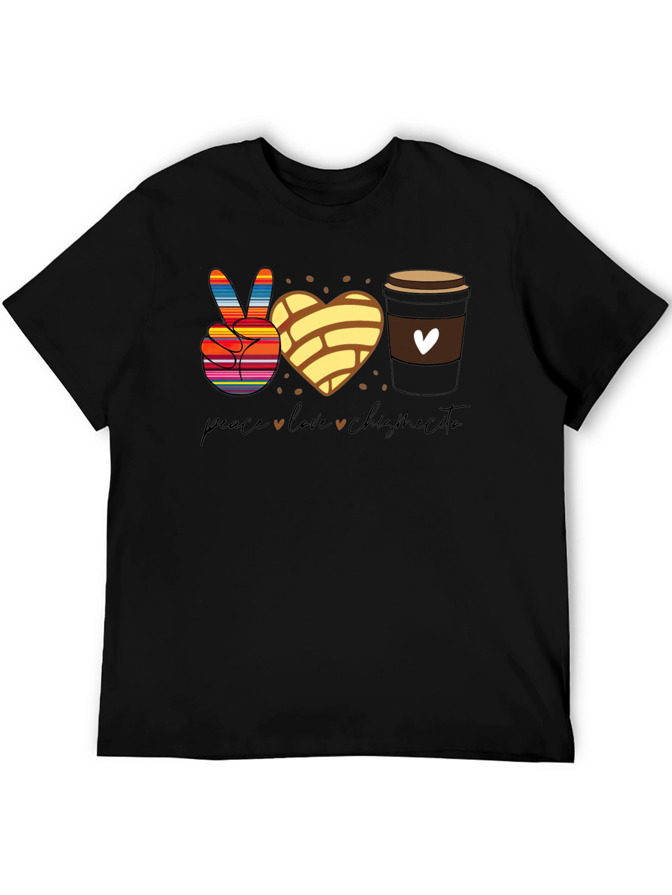 Peace Love Chismecito Shirt - Concha & Coffee