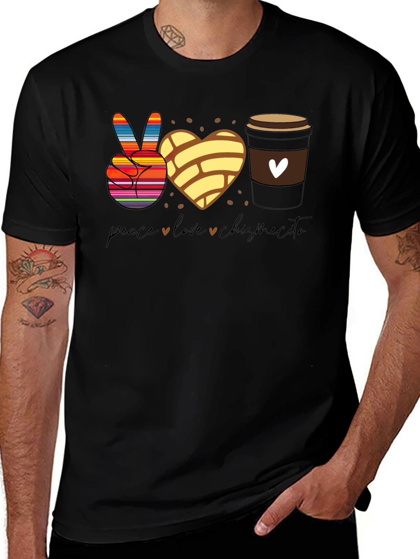 Peace Love Chismecito Shirt - Concha & Coffee