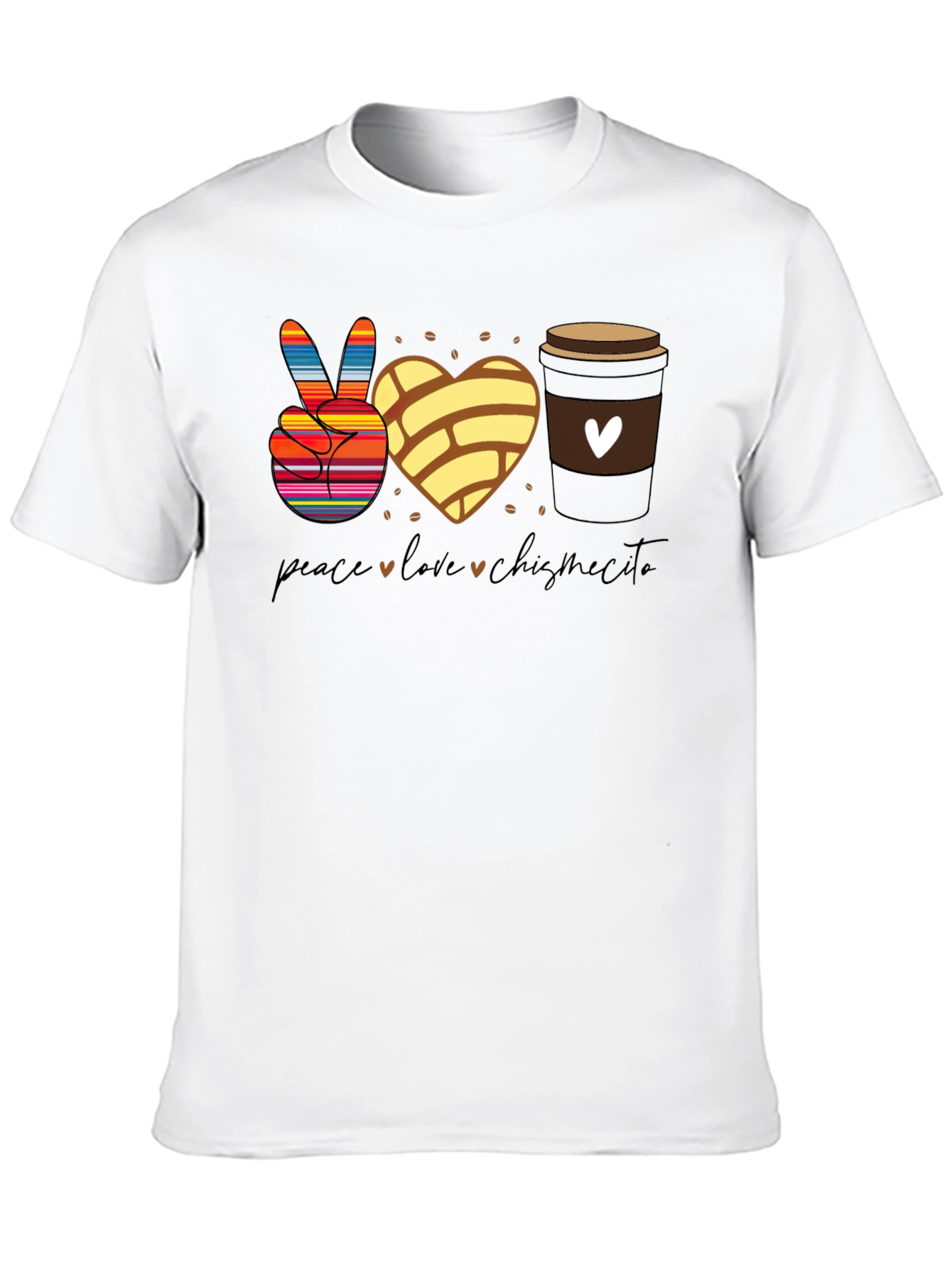 Peace Love Chismecito Shirt - Concha & Coffee