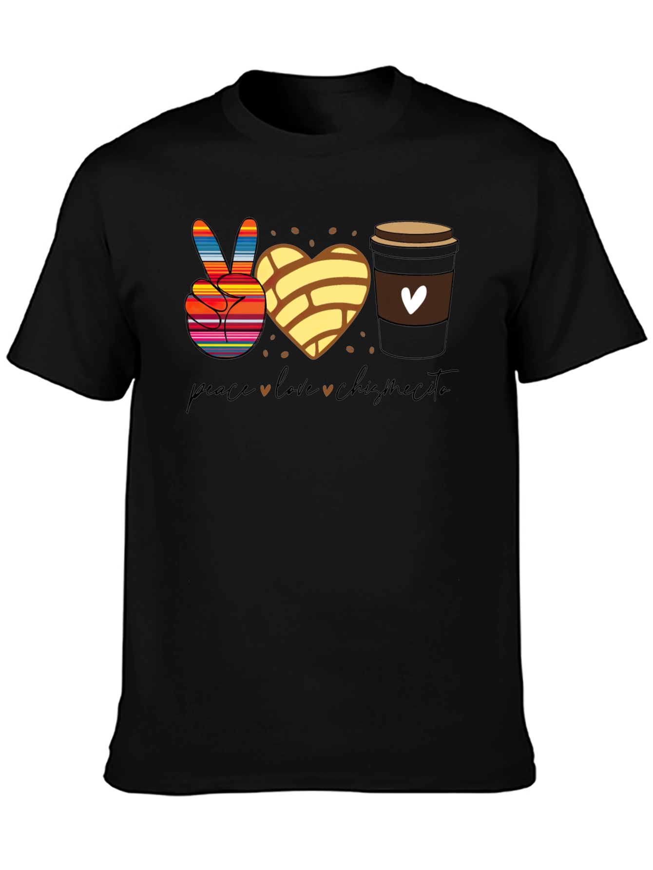Peace Love Chismecito Shirt - Concha & Coffee