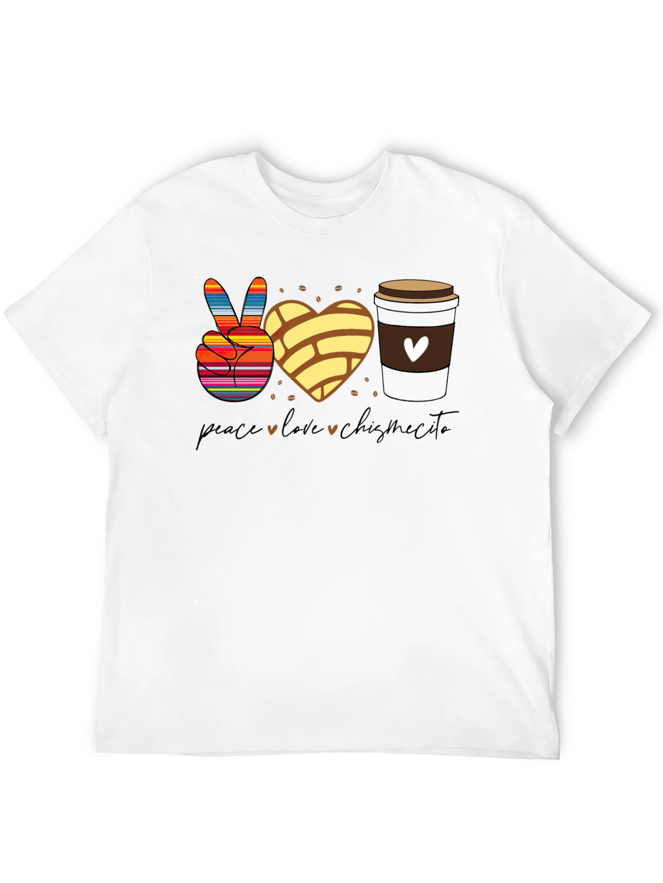 Peace Love Chismecito Shirt - Concha & Coffee