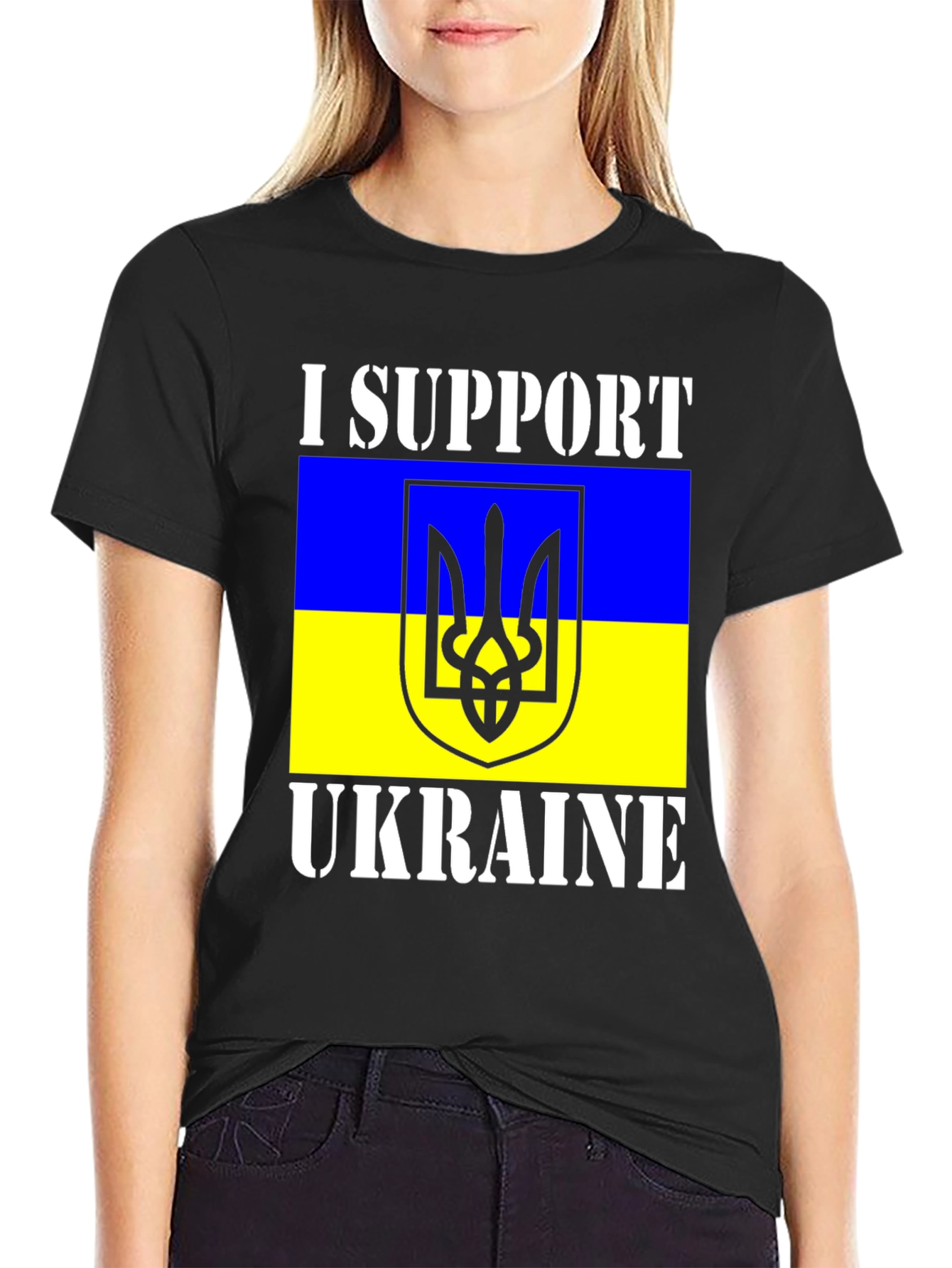 I Support Ukraine T-Shirt - Black