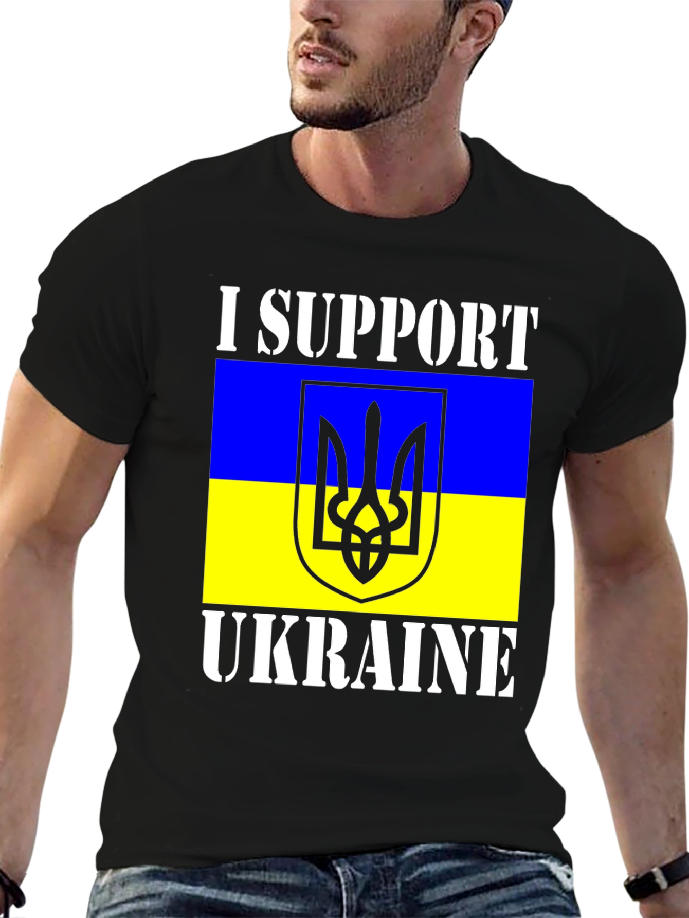 I Support Ukraine T-Shirt - Black