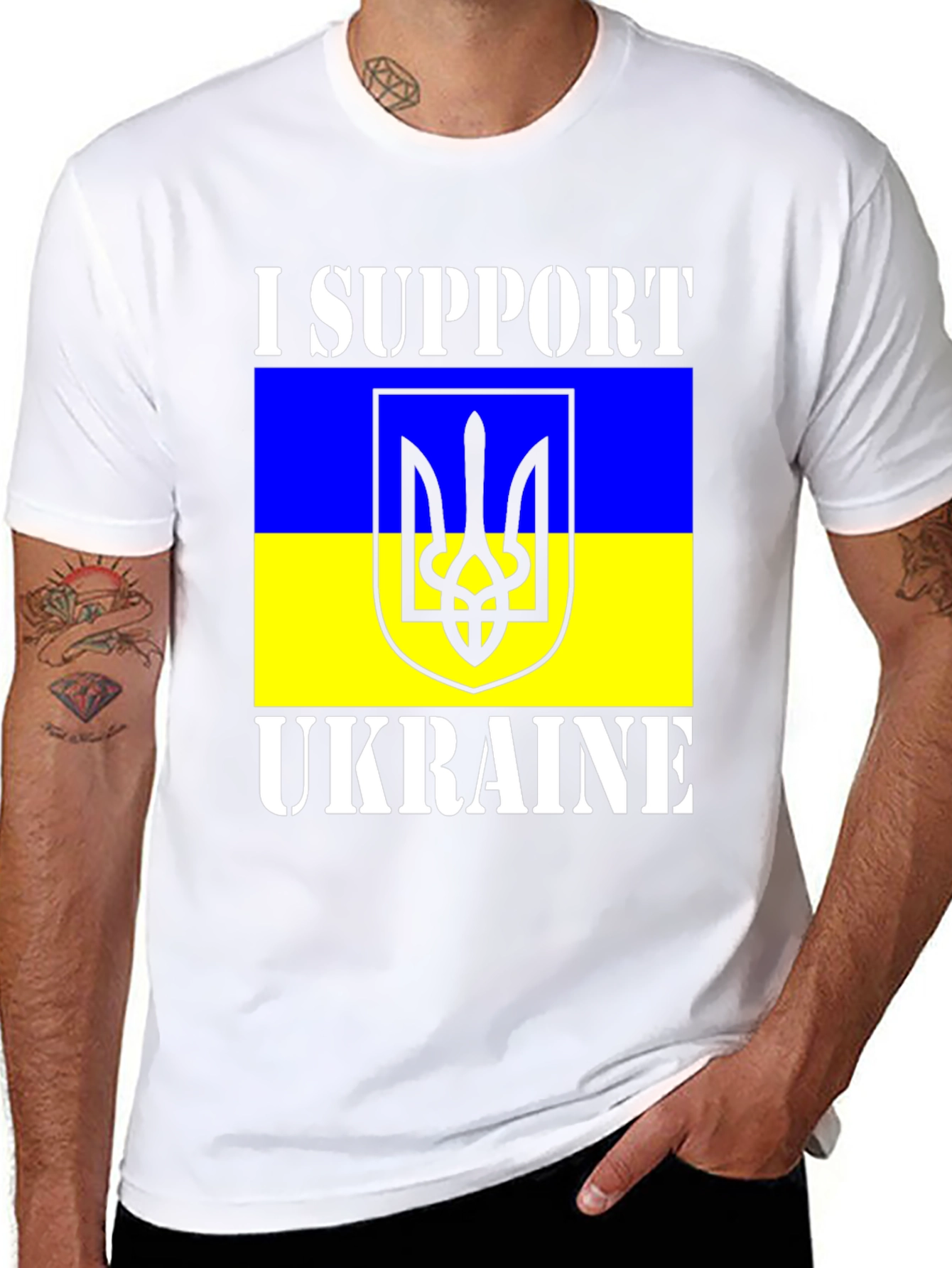 I Support Ukraine T-Shirt - Black