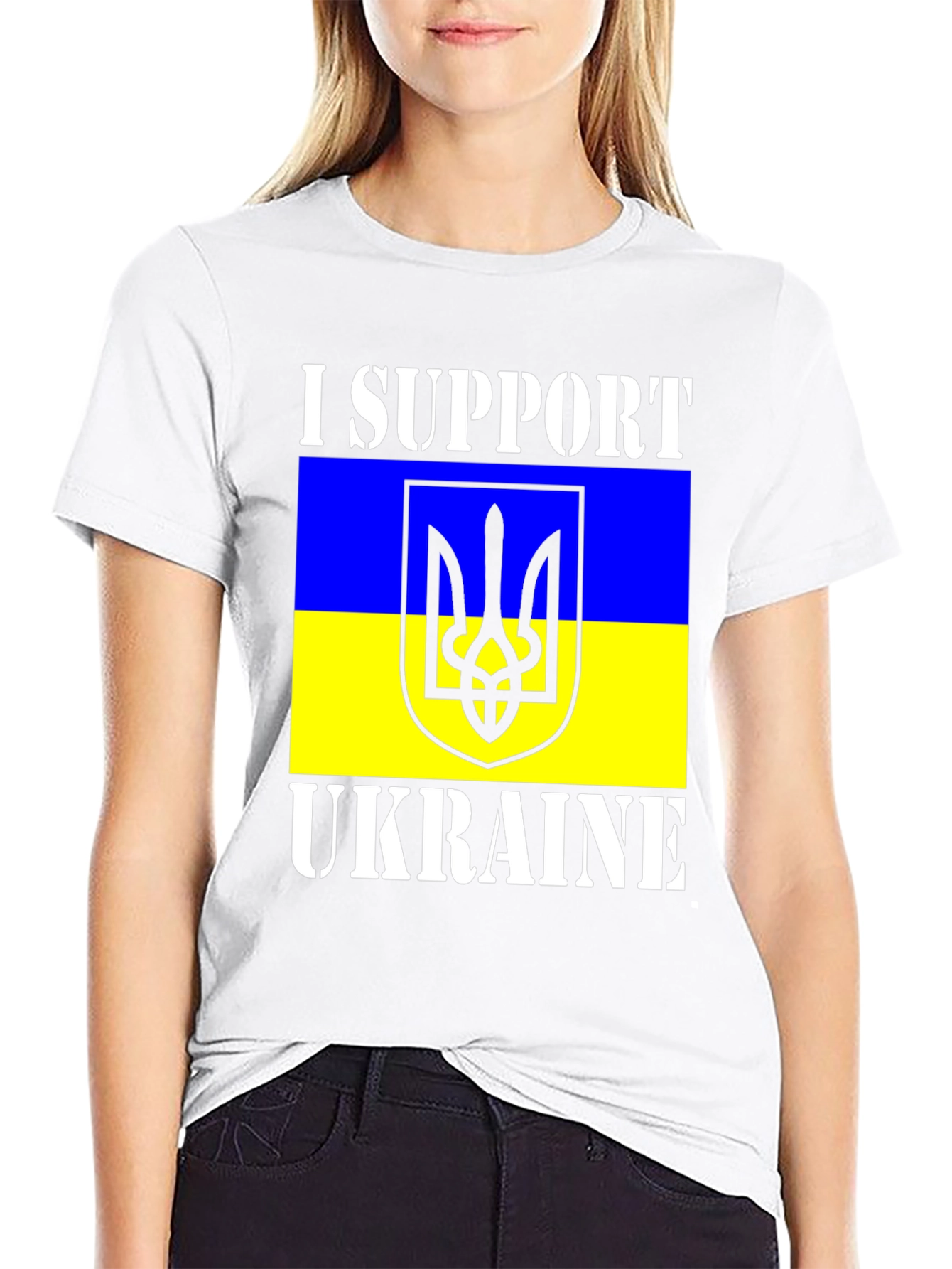 I Support Ukraine T-Shirt - Black
