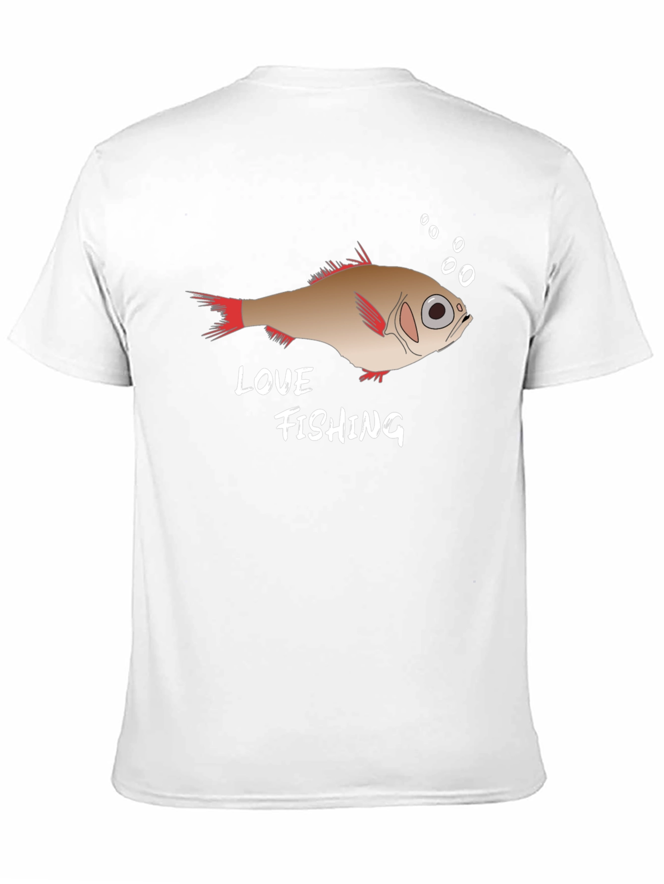 Love Fishing Graphic Tee - Black Cotton T-Shirt