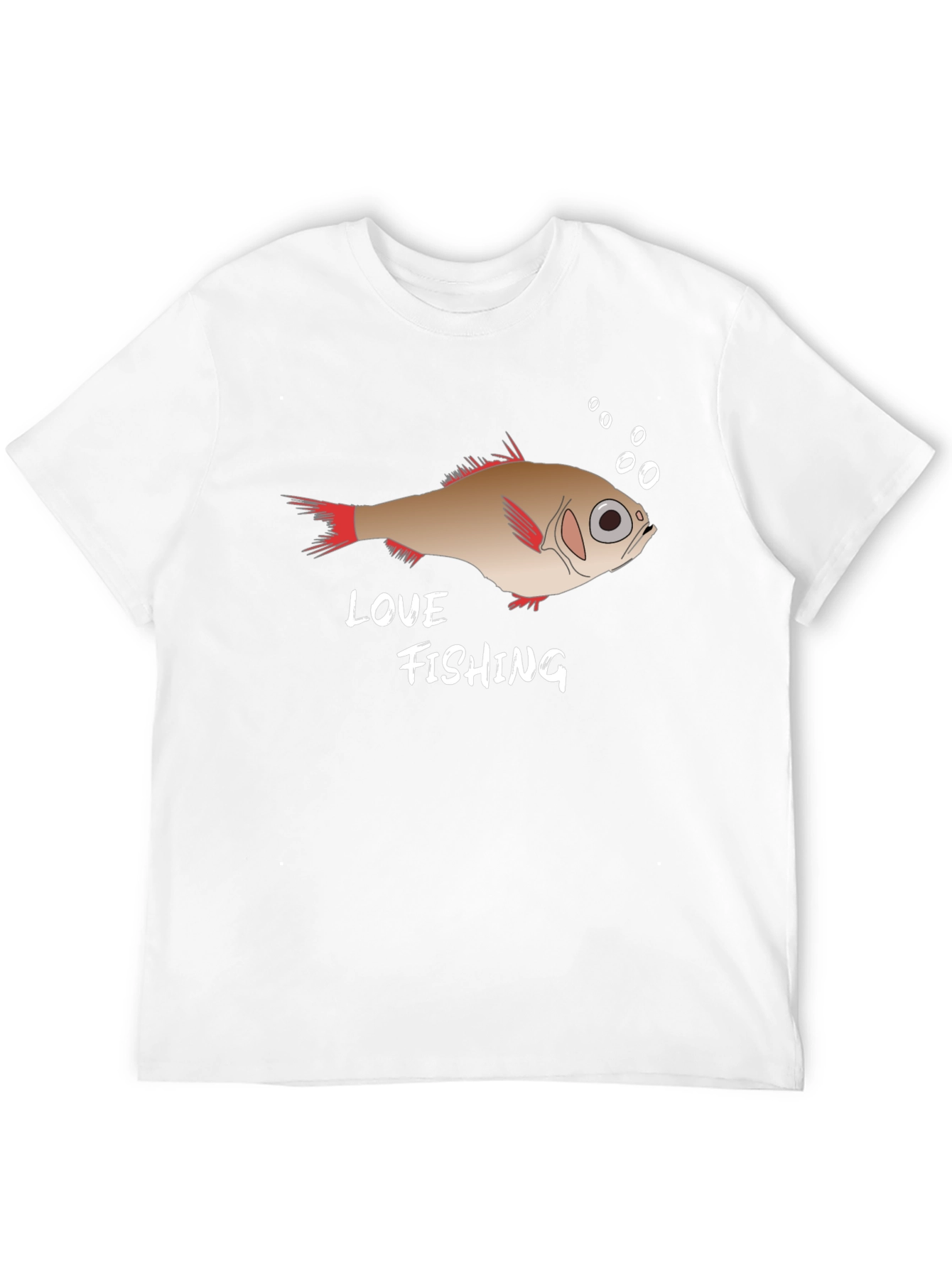 Love Fishing Graphic Tee - Black Cotton T-Shirt