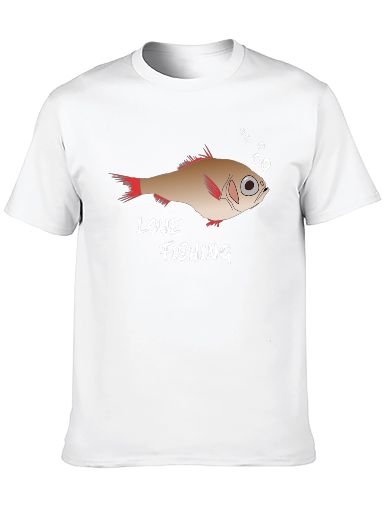 Love Fishing Graphic Tee - Black Cotton T-Shirt