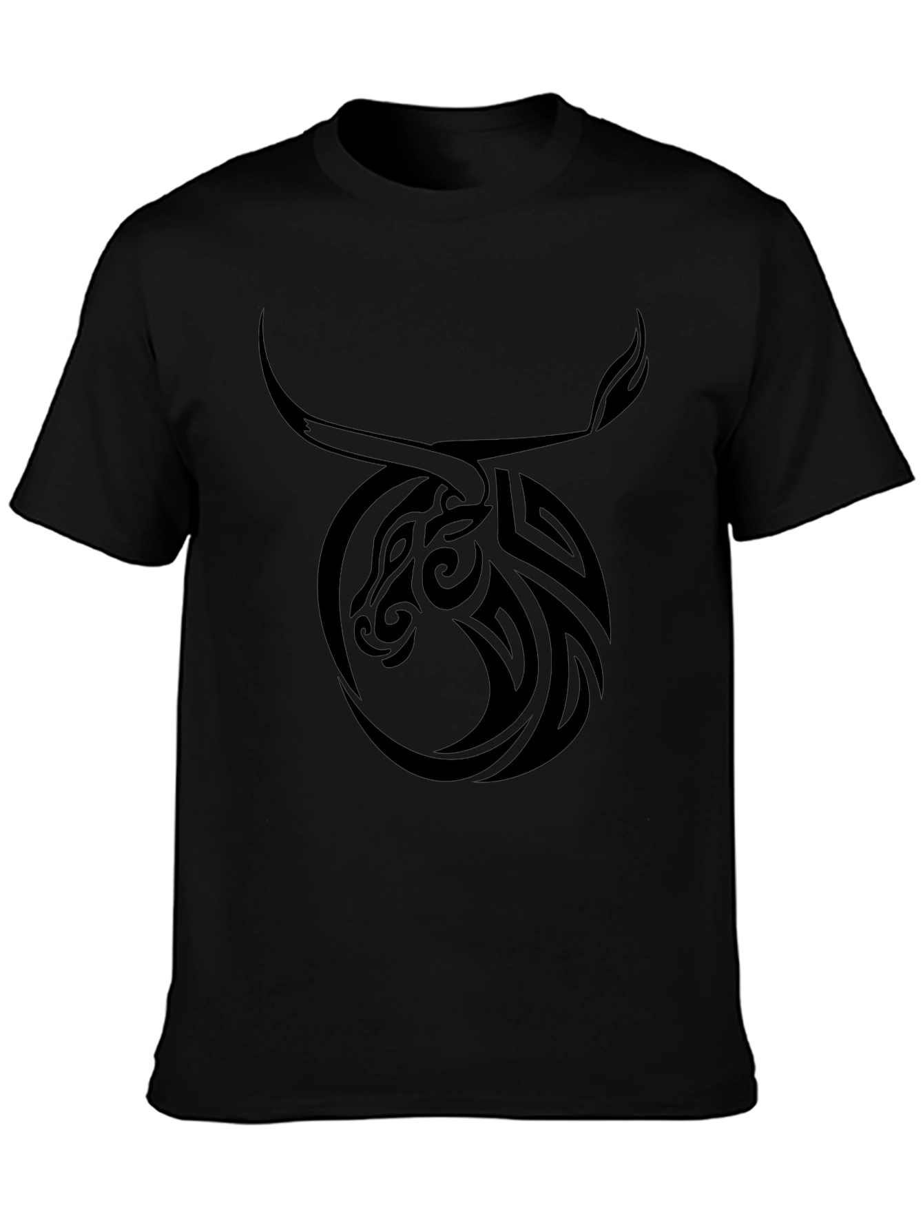 Tribal Taurus Graphic Tee - Black