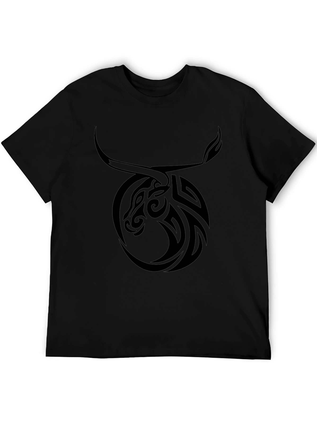 Tribal Taurus Graphic Tee - Black
