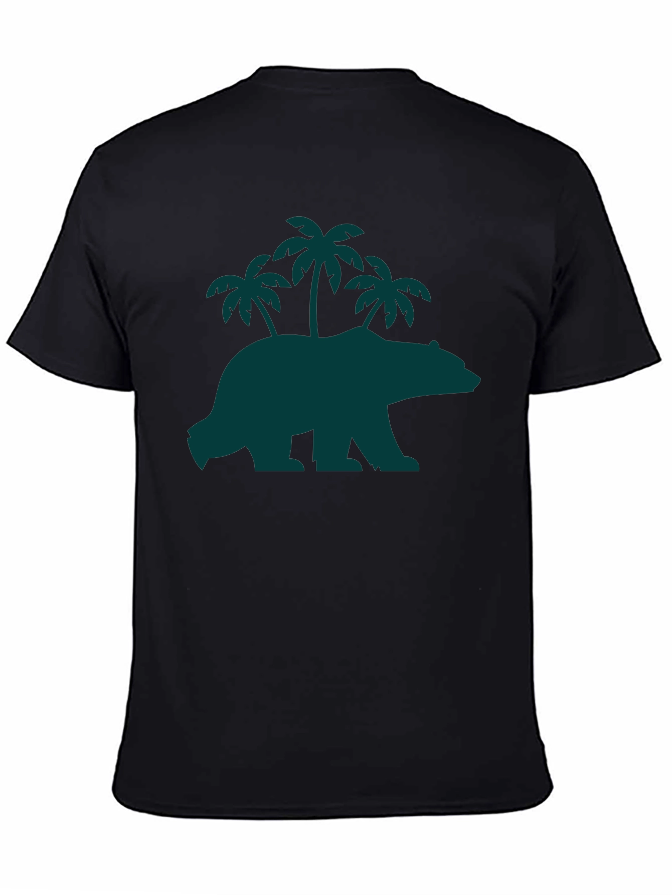 Bear & Palm Tree Graphic Tee - Casual Style