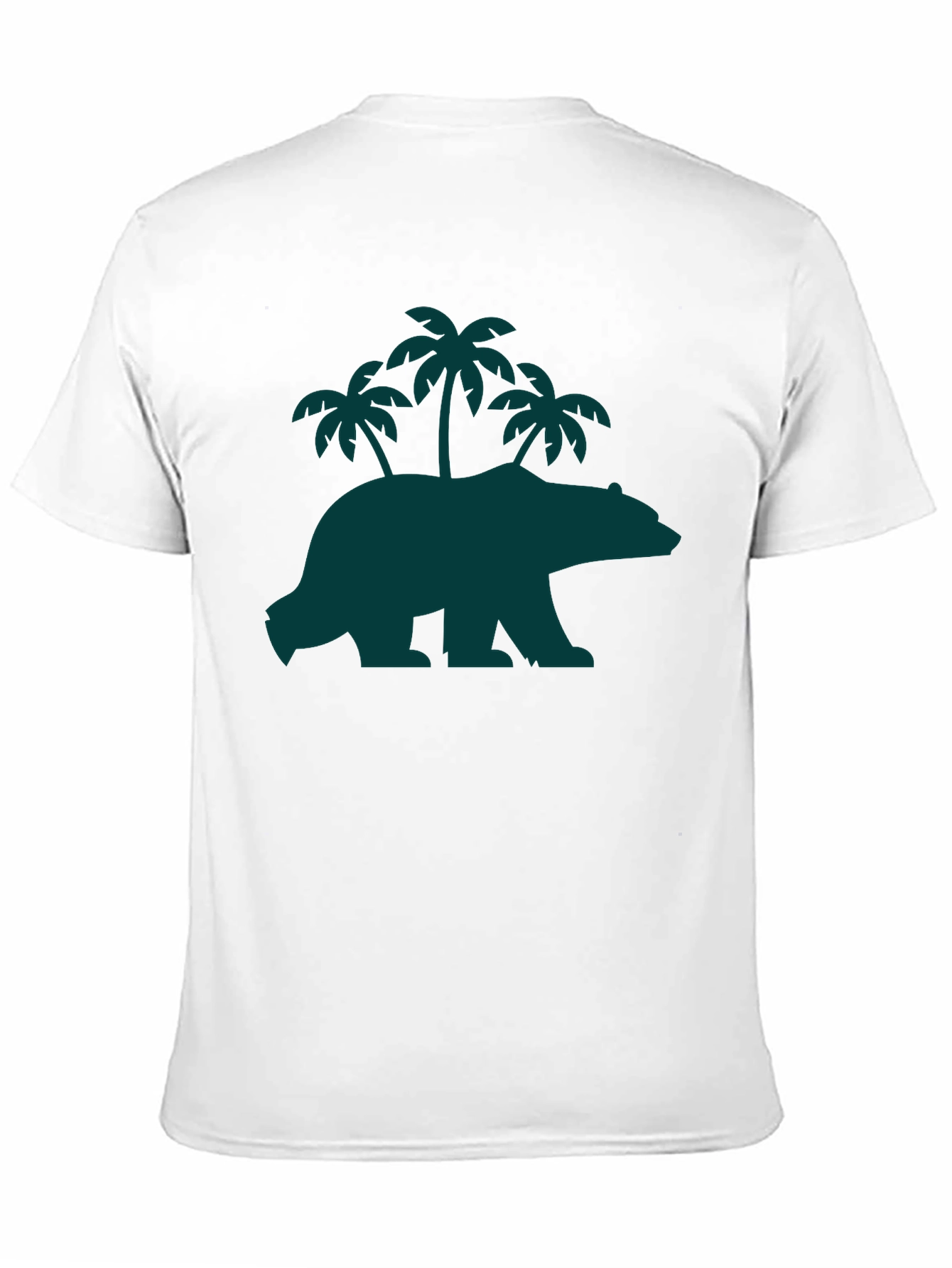 Bear & Palm Tree Graphic Tee - Casual Style