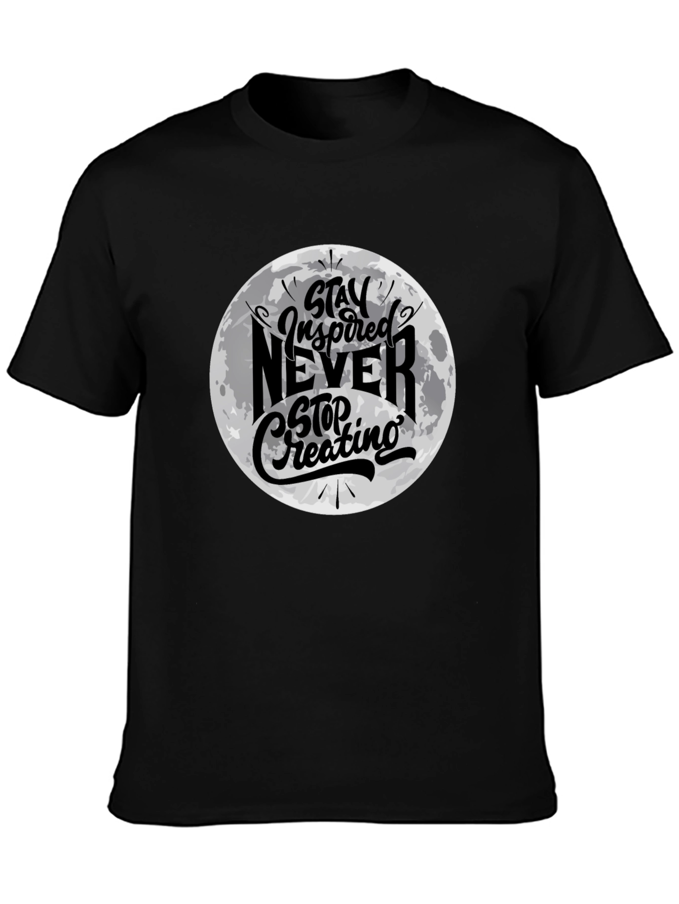 Stay Inspired Graphic Black T-Shirt