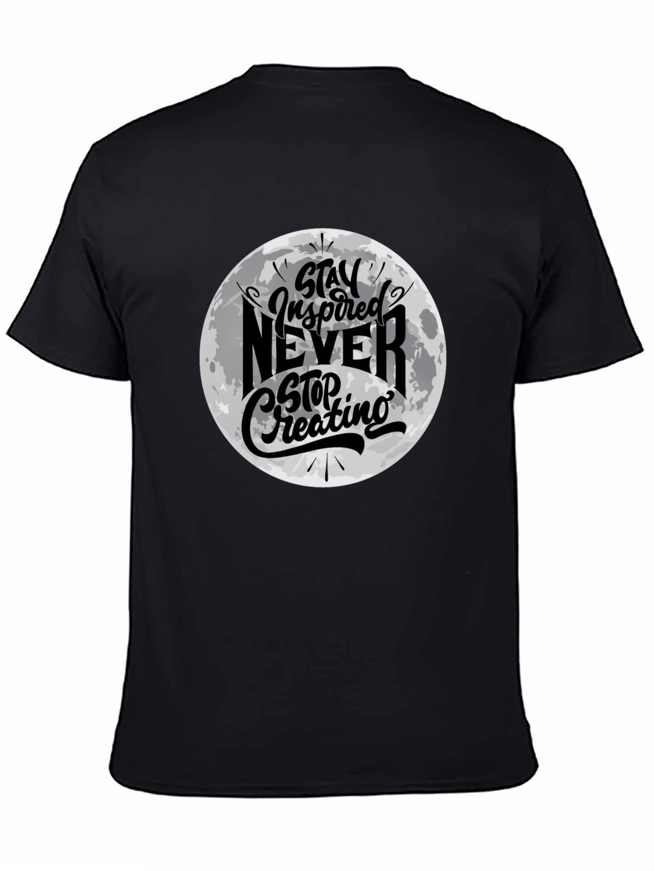 Stay Inspired Graphic Black T-Shirt