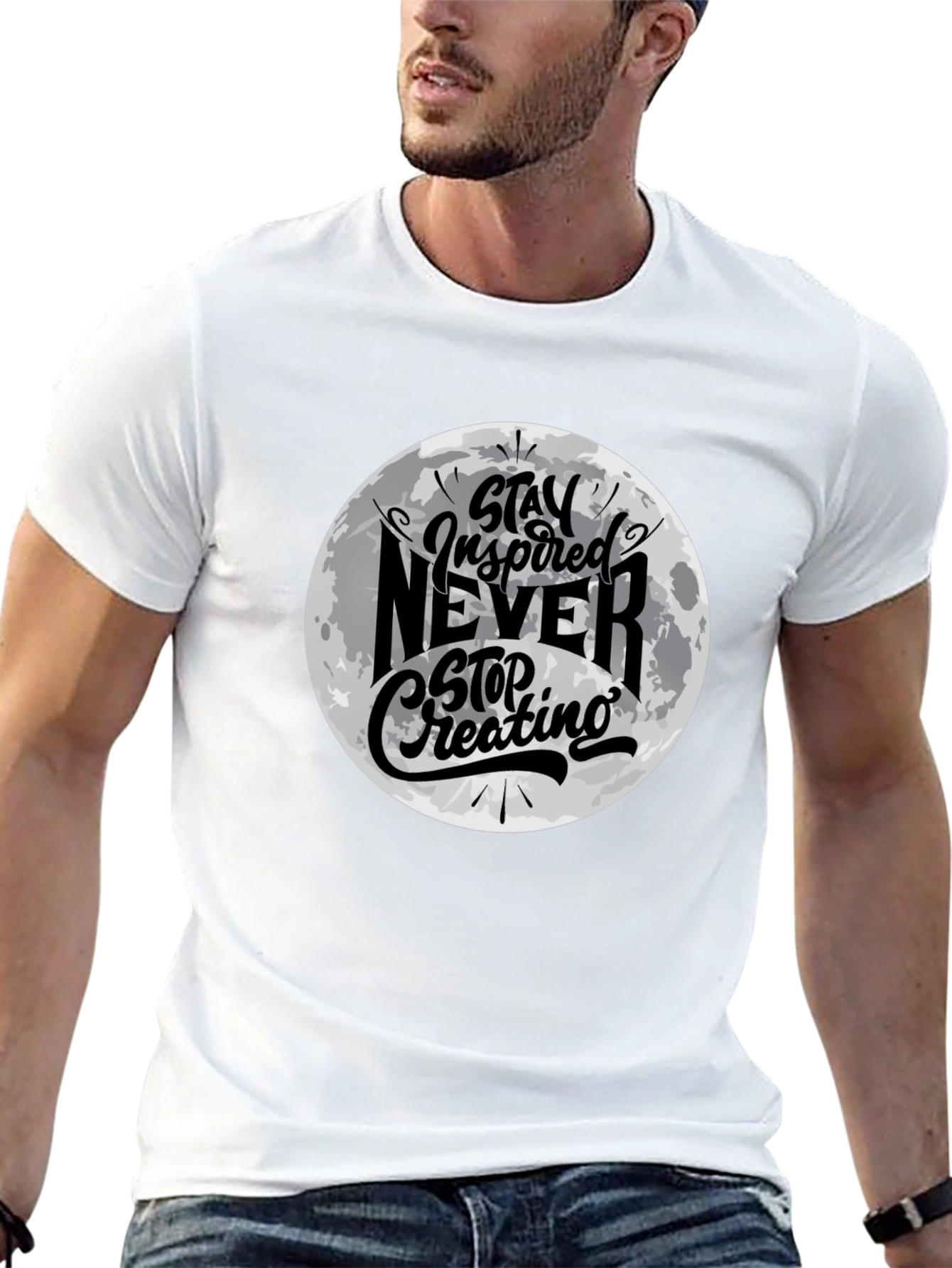 Stay Inspired Graphic Black T-Shirt