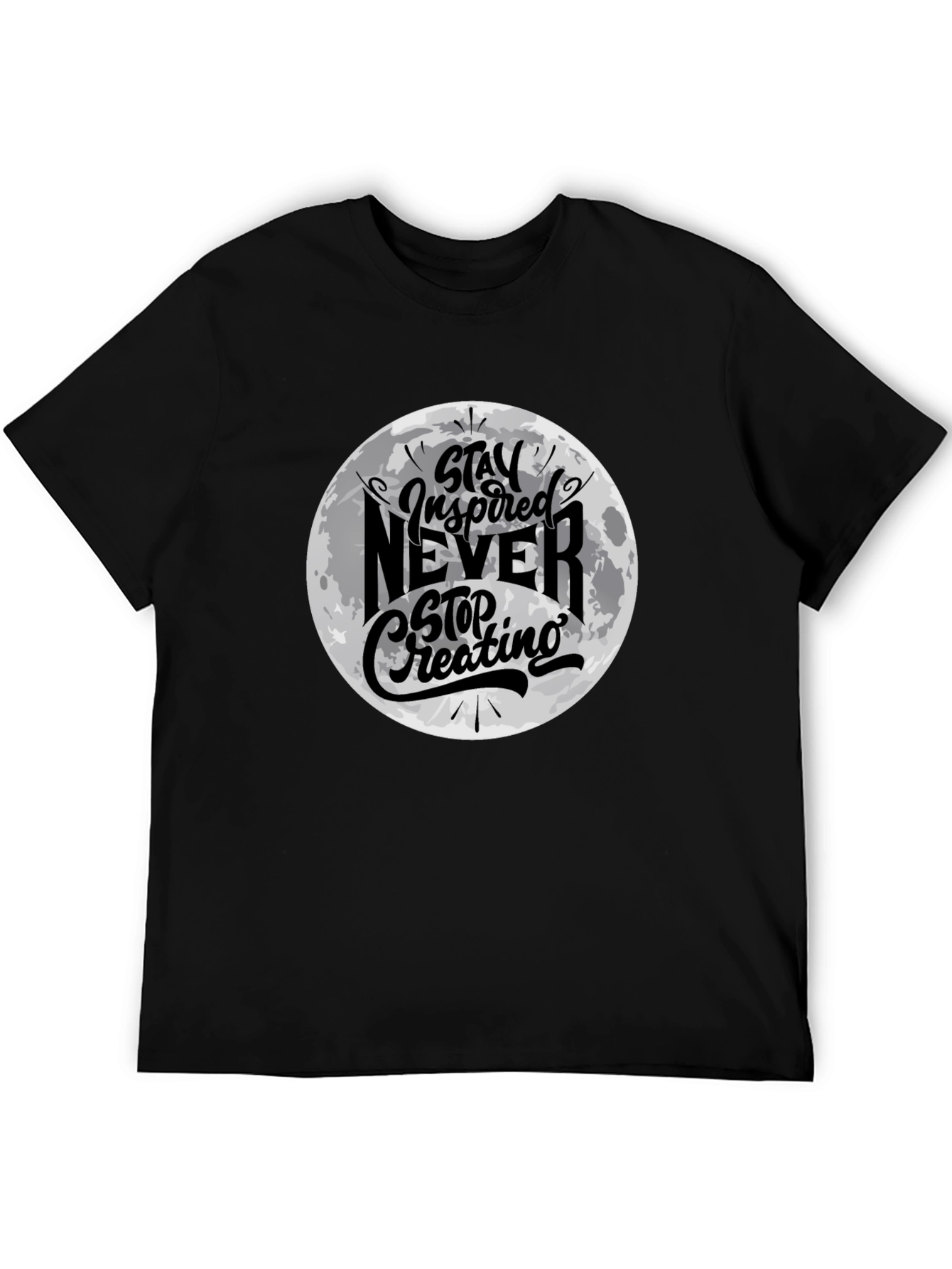Stay Inspired Graphic Black T-Shirt