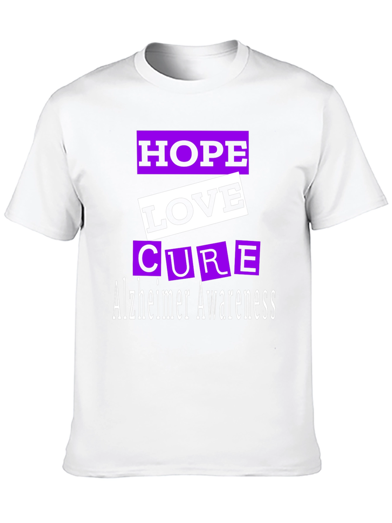 Hope Love Cure Alzheimers Awareness T-Shirt