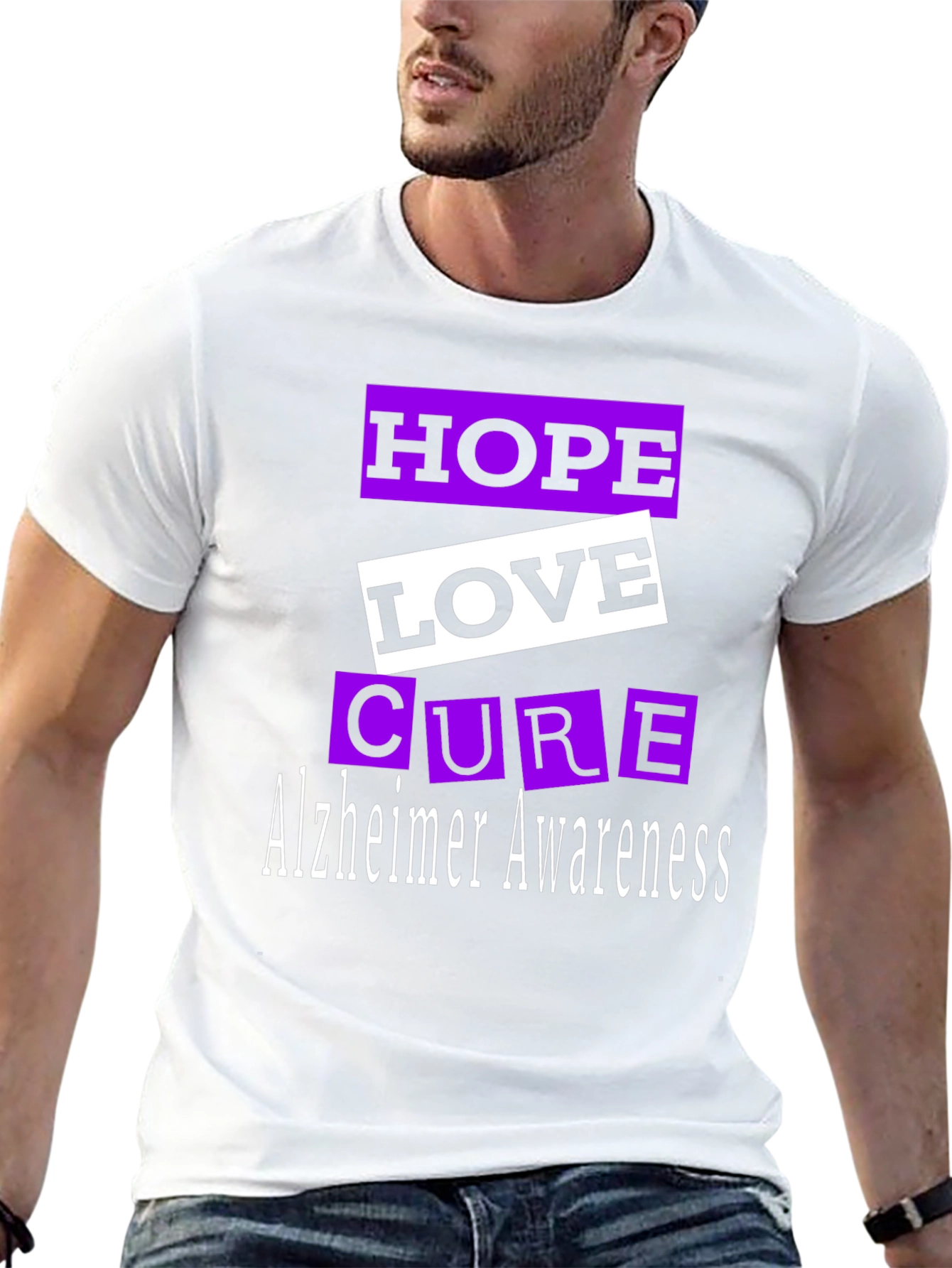 Hope Love Cure Alzheimers Awareness T-Shirt