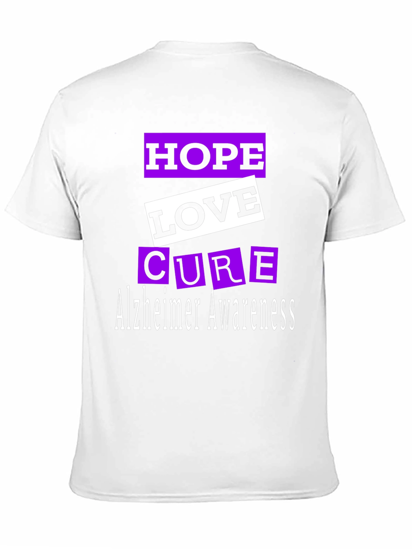 Hope Love Cure Alzheimers Awareness T-Shirt