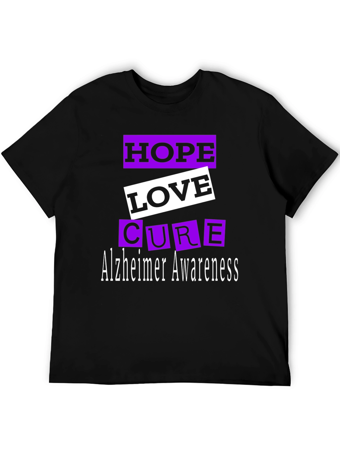 Hope Love Cure Alzheimers Awareness T-Shirt