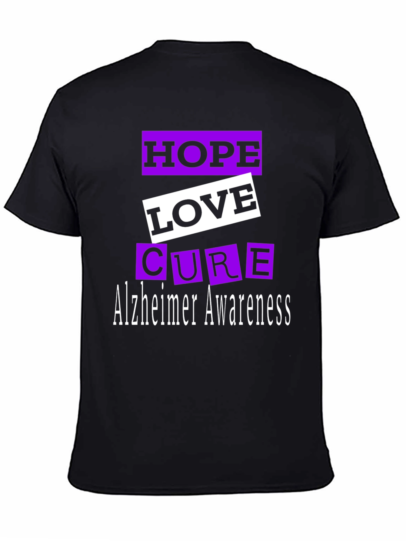 Hope Love Cure Alzheimers Awareness T-Shirt