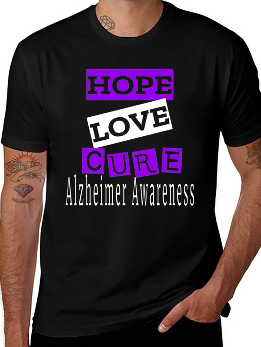 Hope Love Cure Alzheimers Awareness T-Shirt