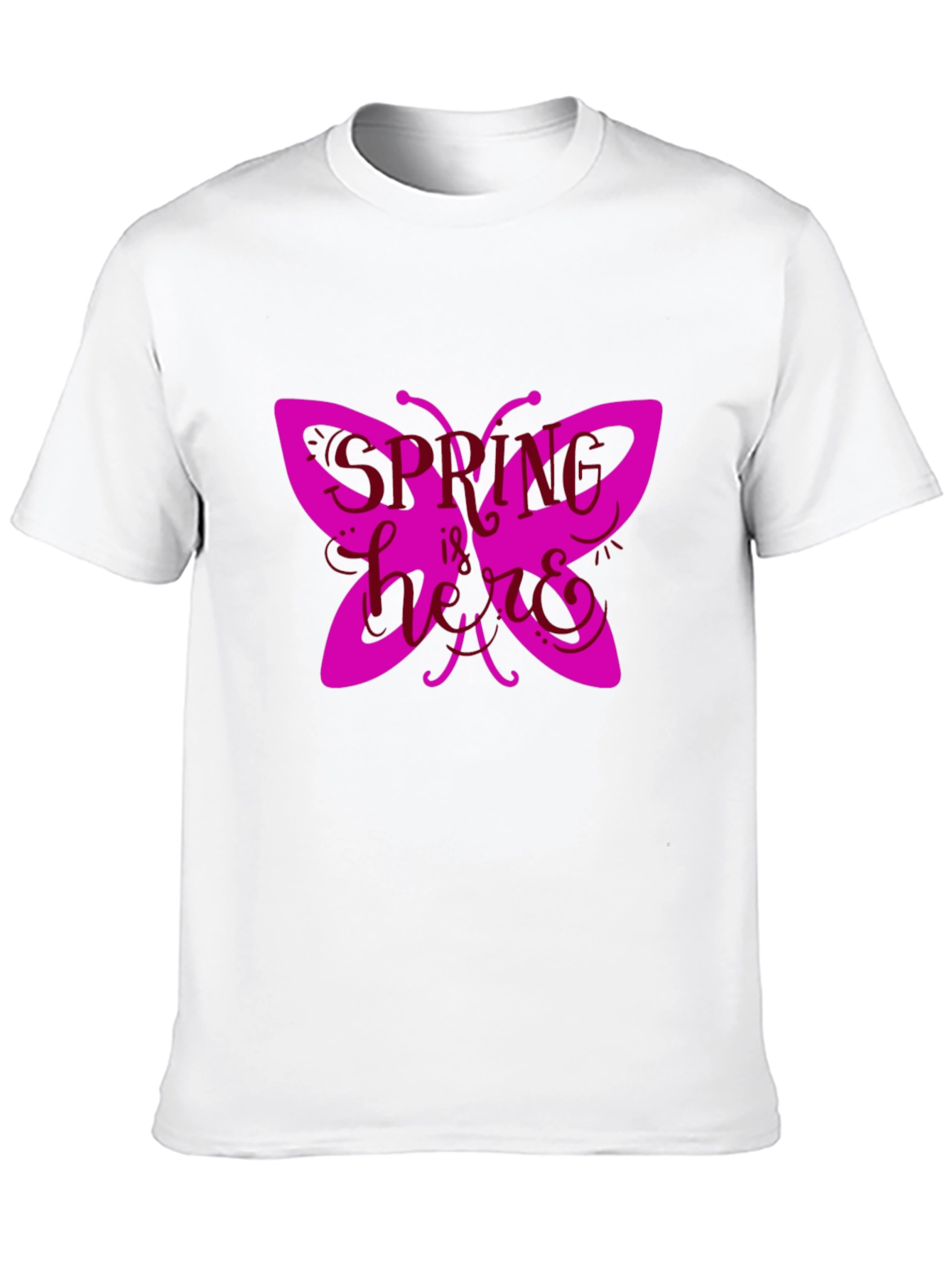 Spring Butterfly Graphic Tee - Black
