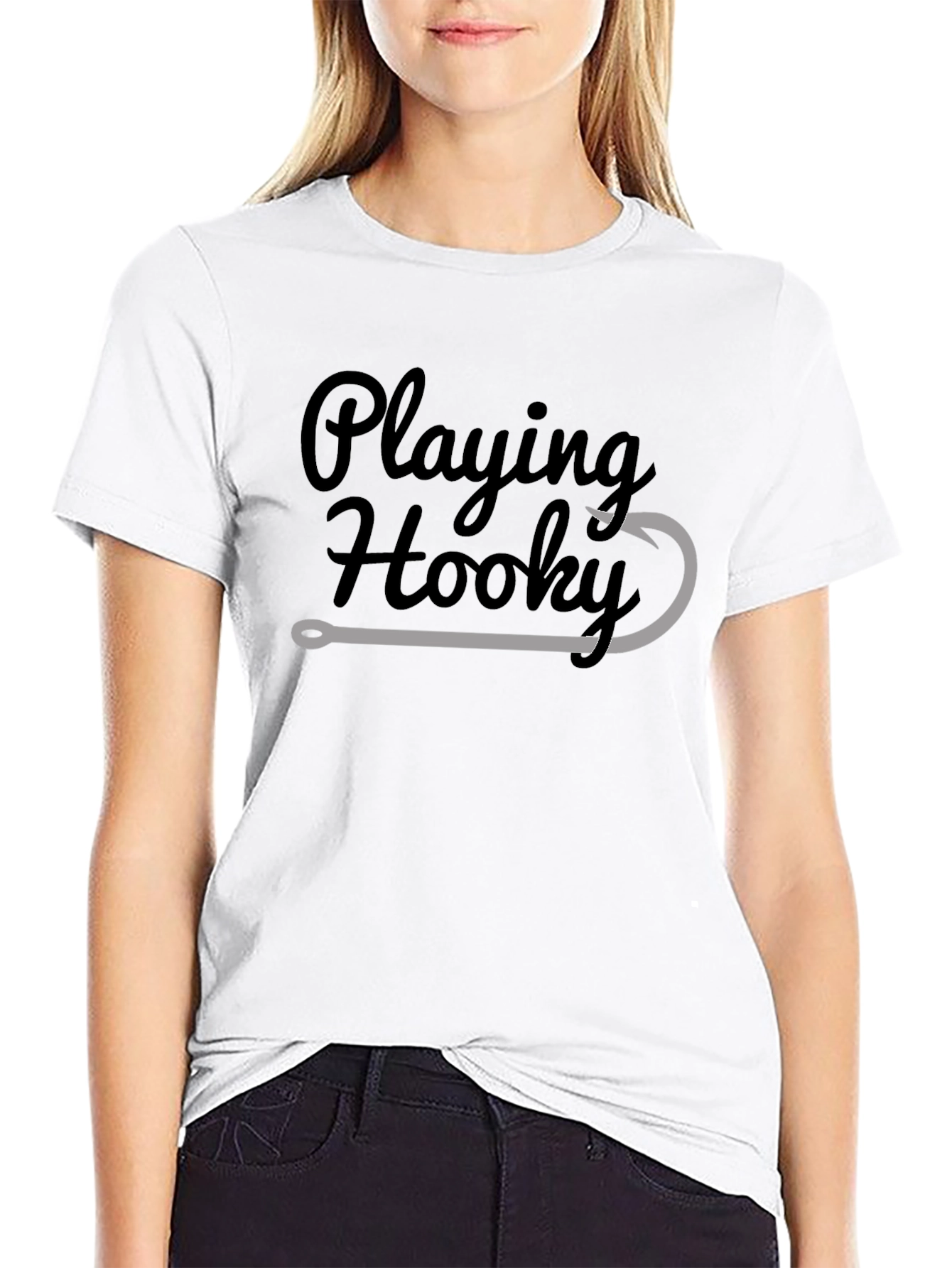 Playing Hooky Fishing T-Shirt - Relaxed Fit Soft Cotton