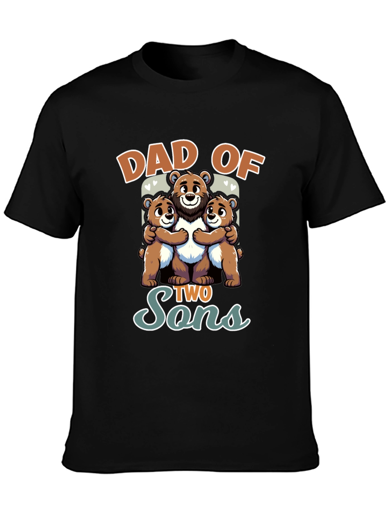 Dad of Two Sons Bear T-Shirt